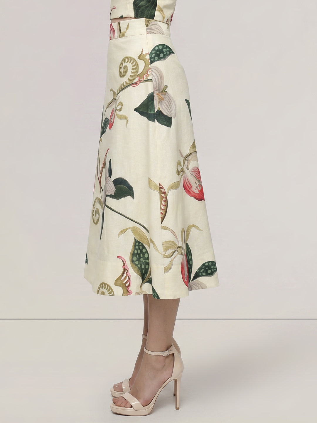 Floral High Rise Skirt