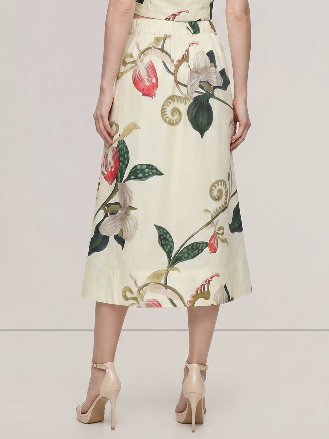 Floral High Rise Skirt
