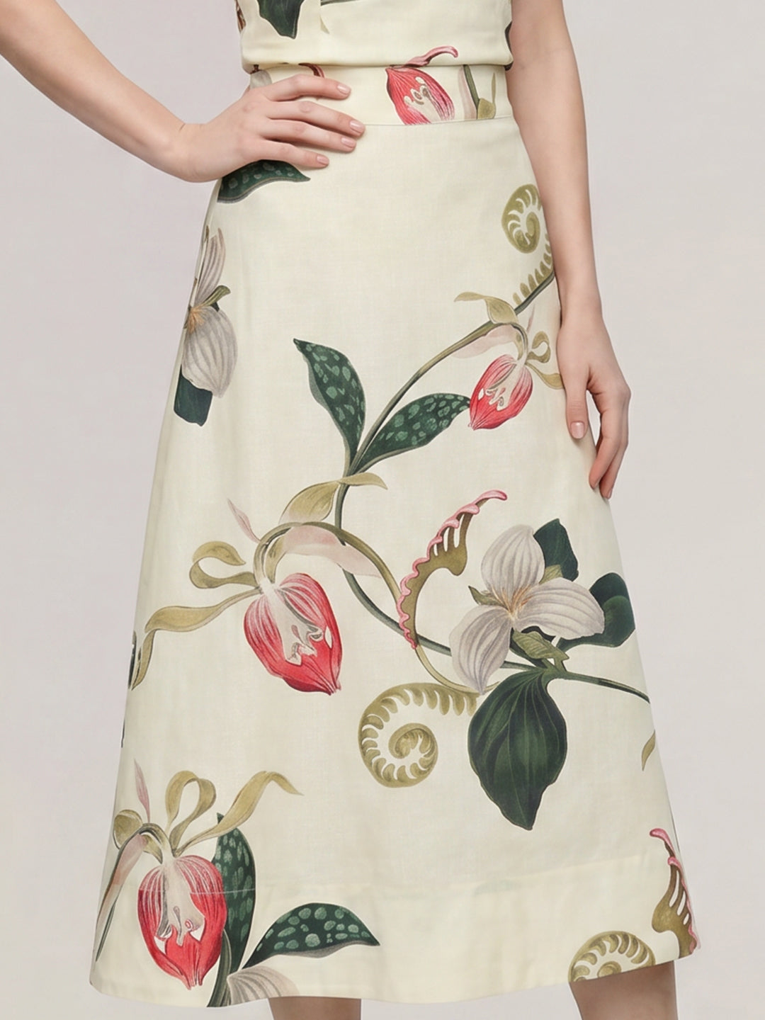 Floral High Rise Skirt