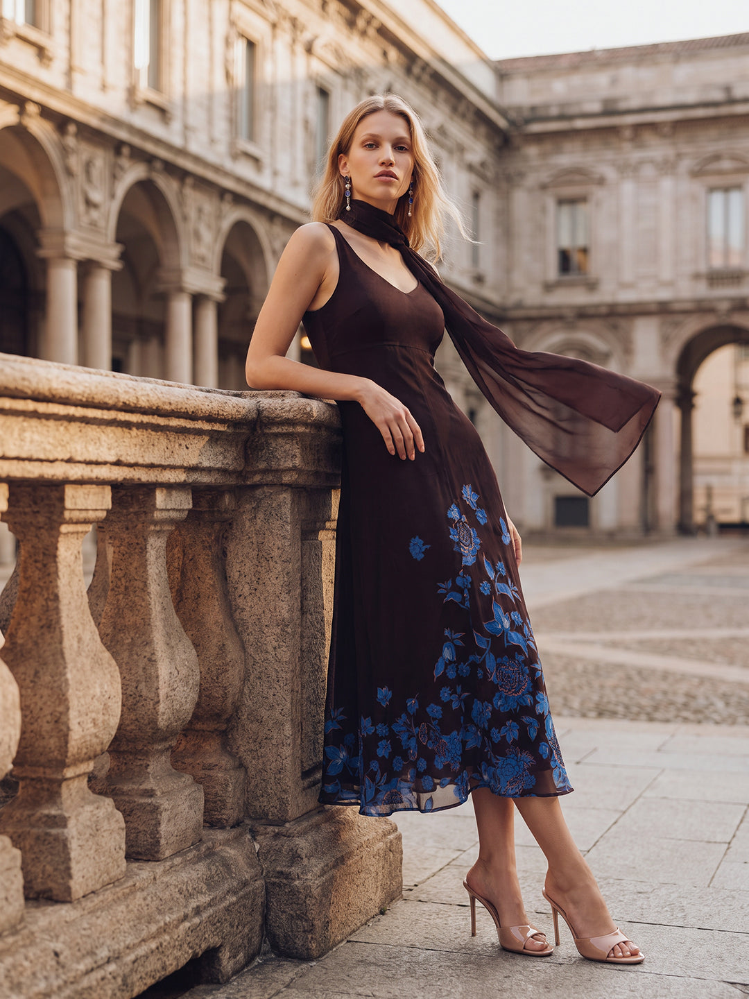 Floral Print Scarf Dress