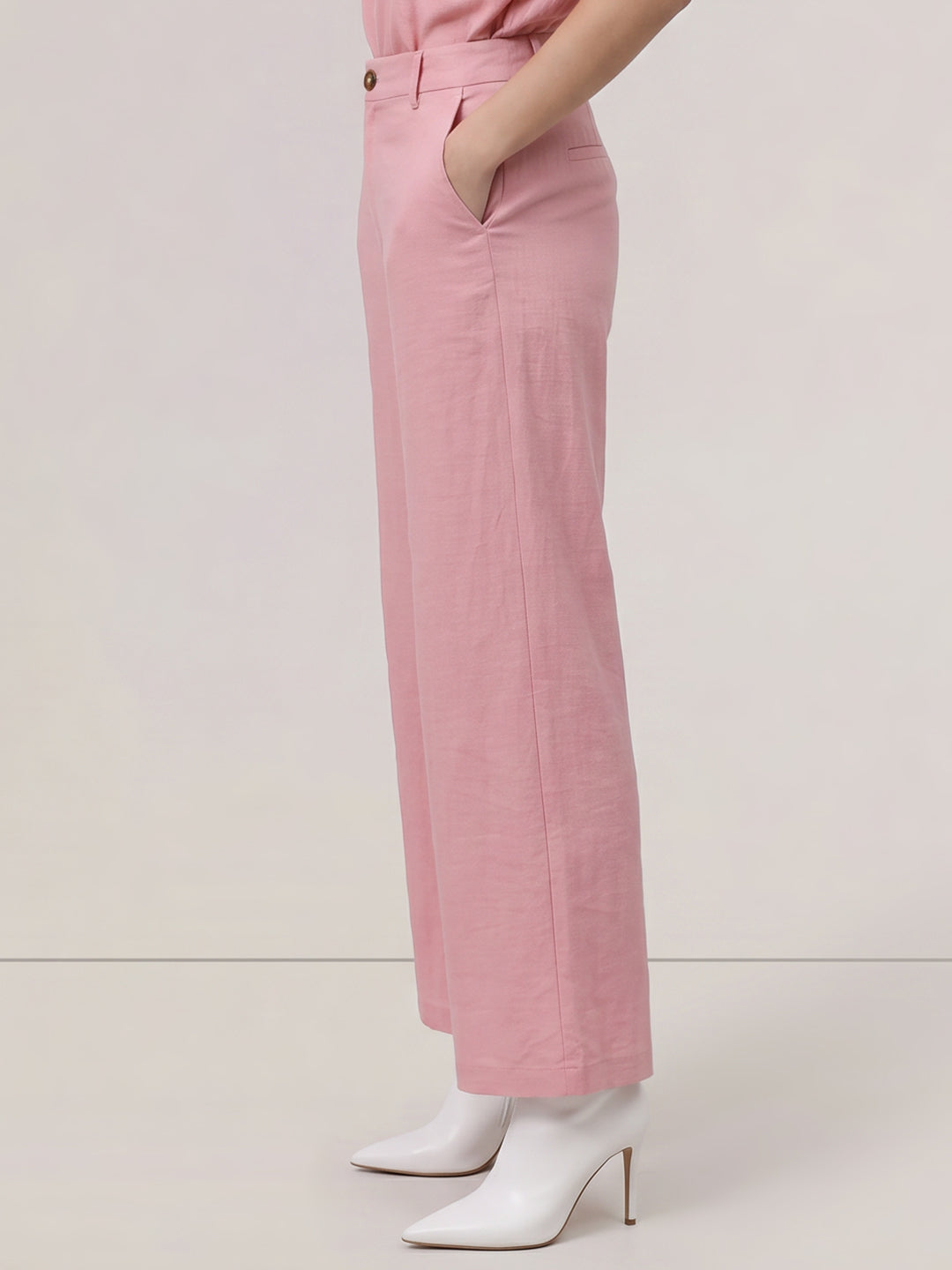 Pink High Rise Pants