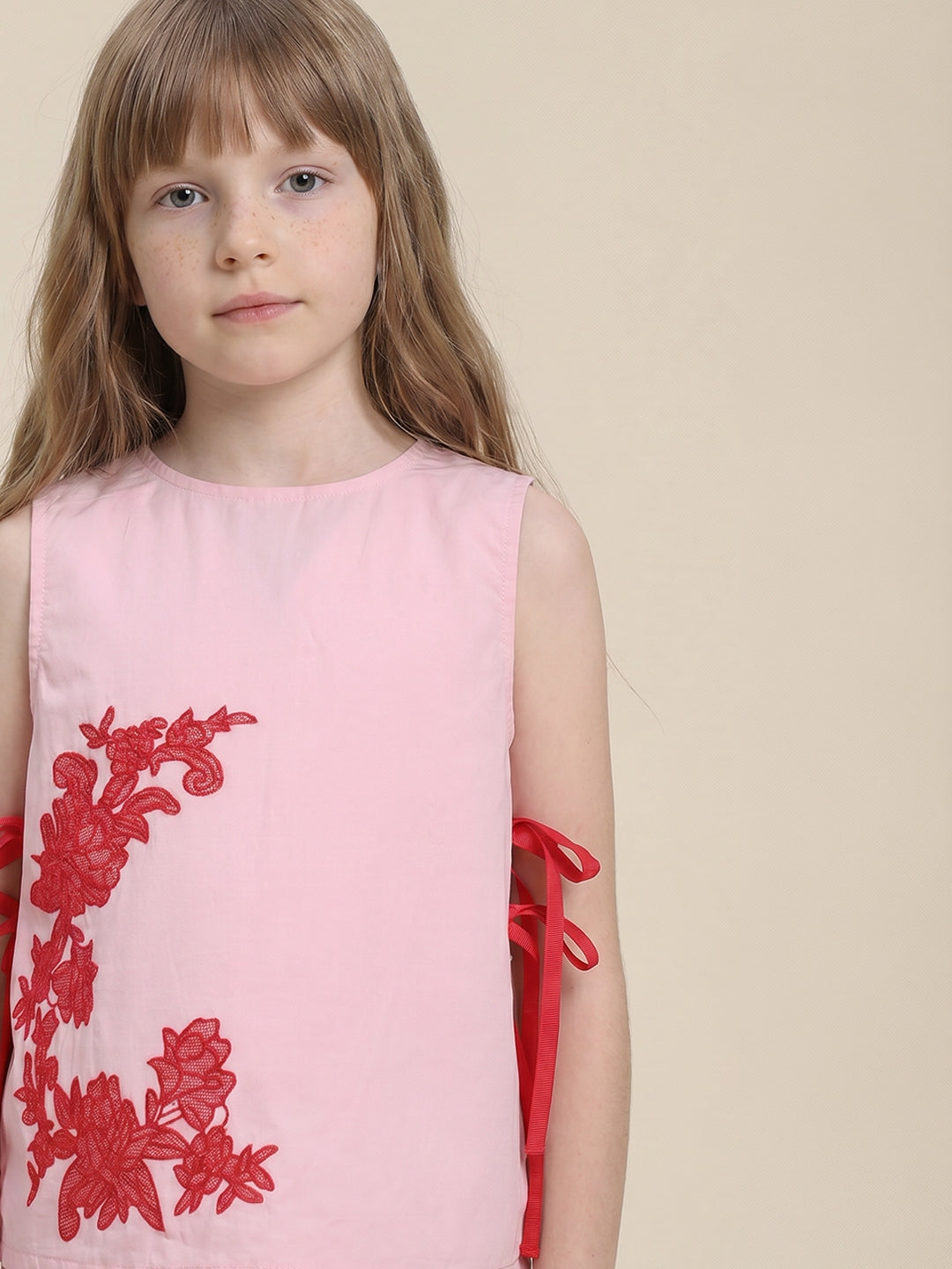 GIRLS Pink Sleeveless Top
