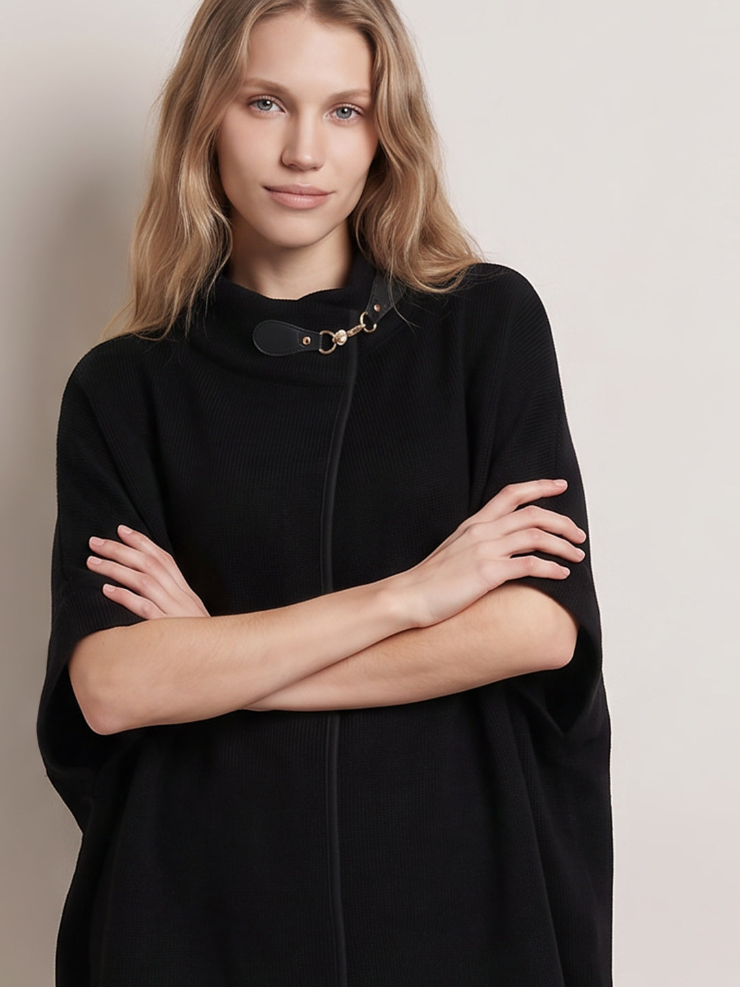 Black Knitted Cape