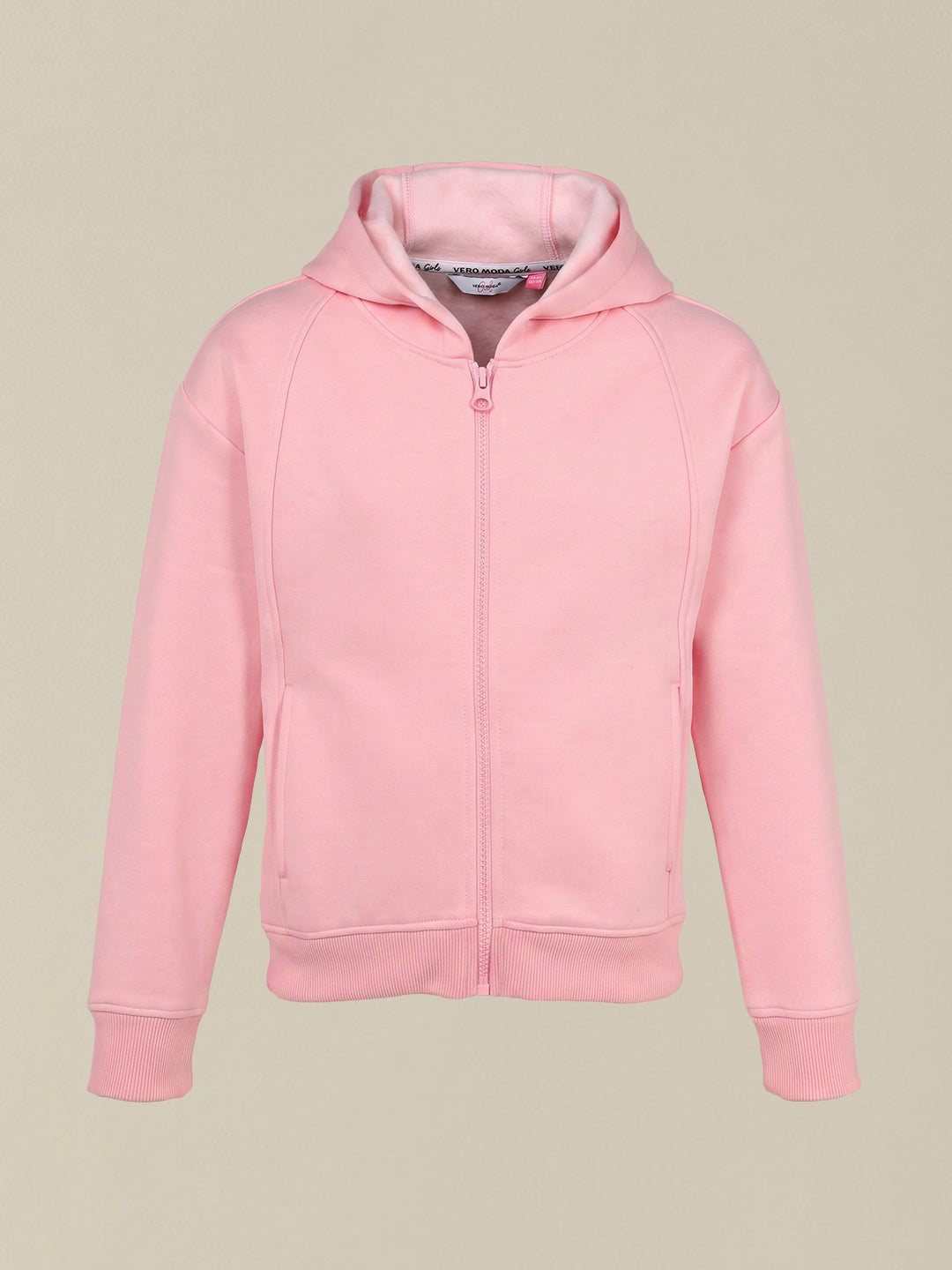 GIRLS Pink Zip Up Hoodie