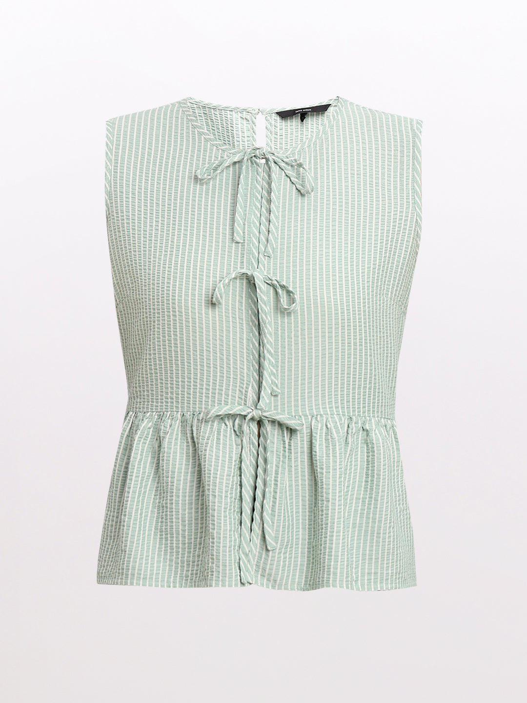 Pale Green Striped Top