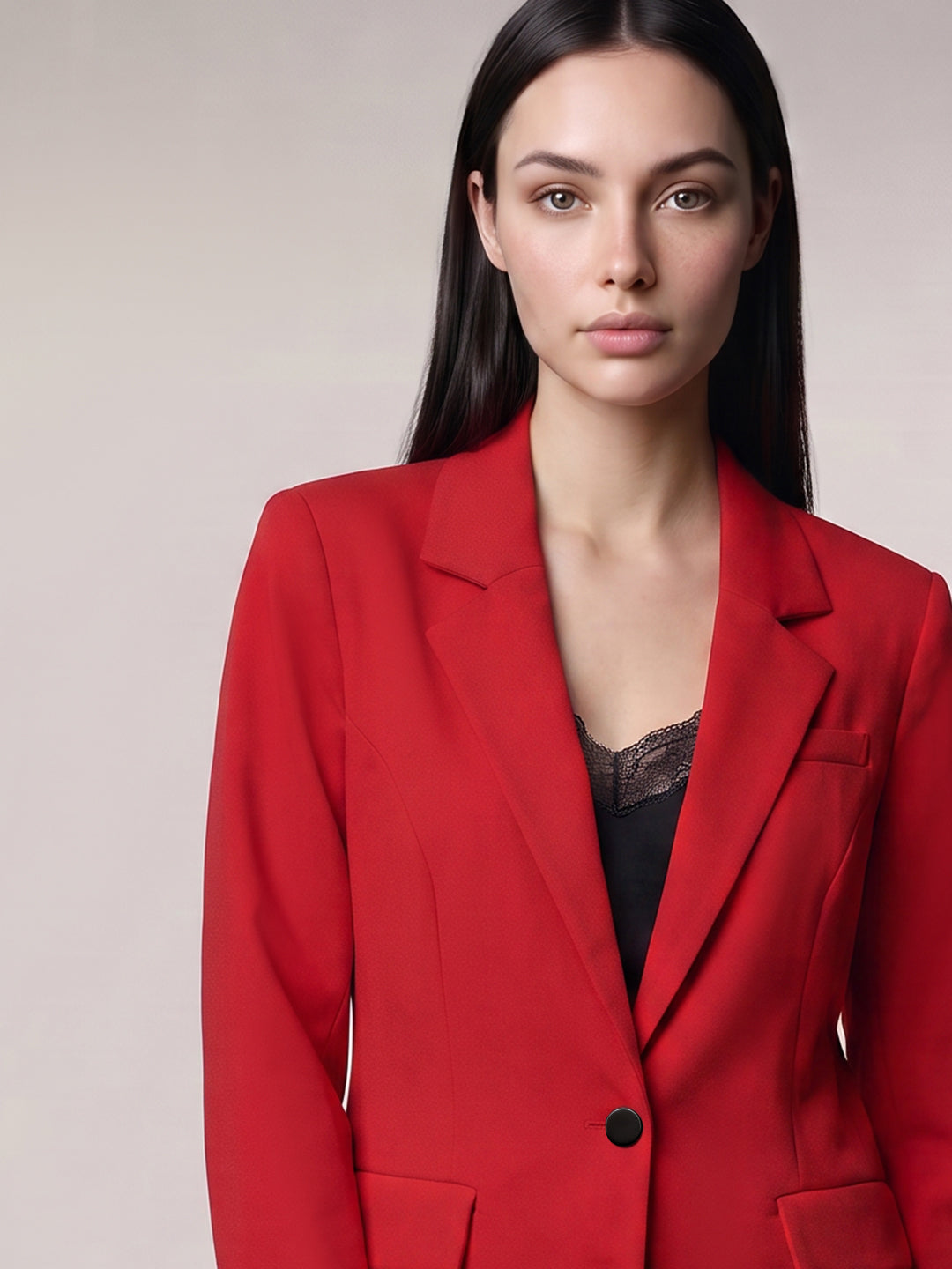 Red Tailored Blazer