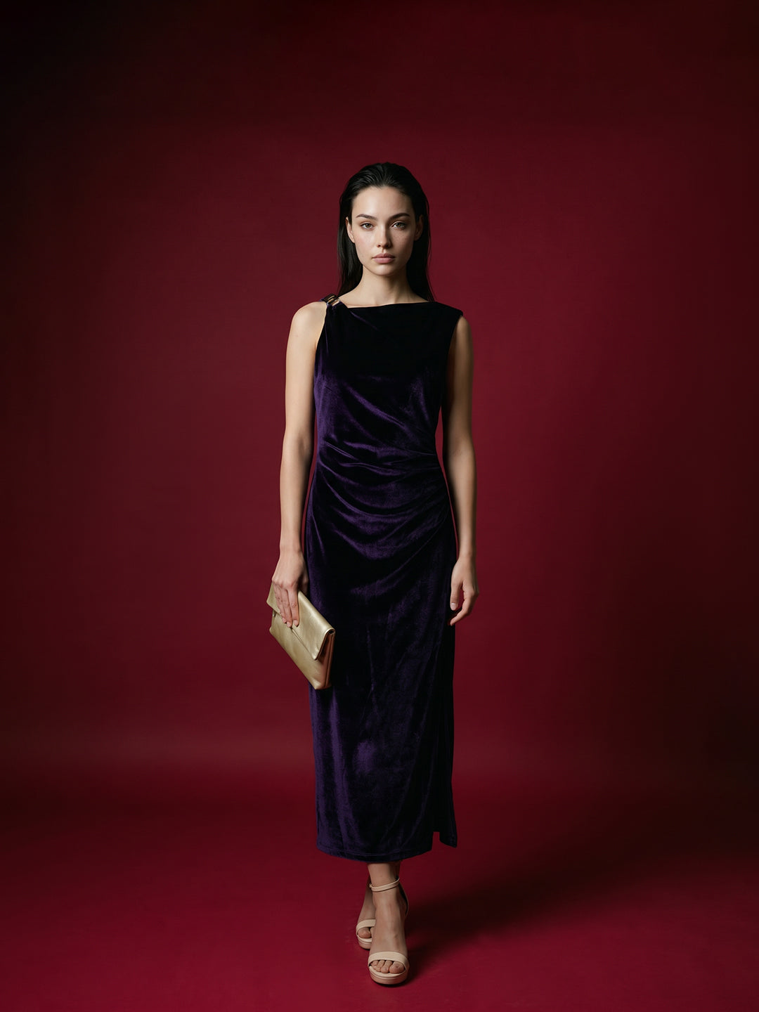 Dark Purple Strappy Dress