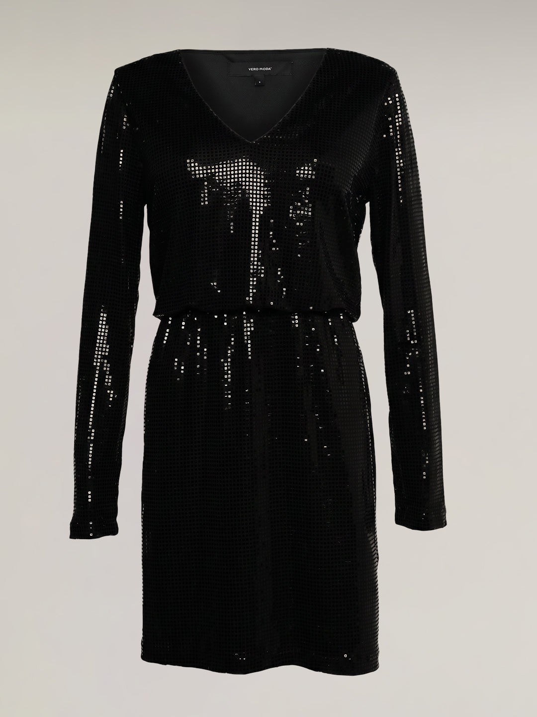 Sequin V-Neck Mini Dress