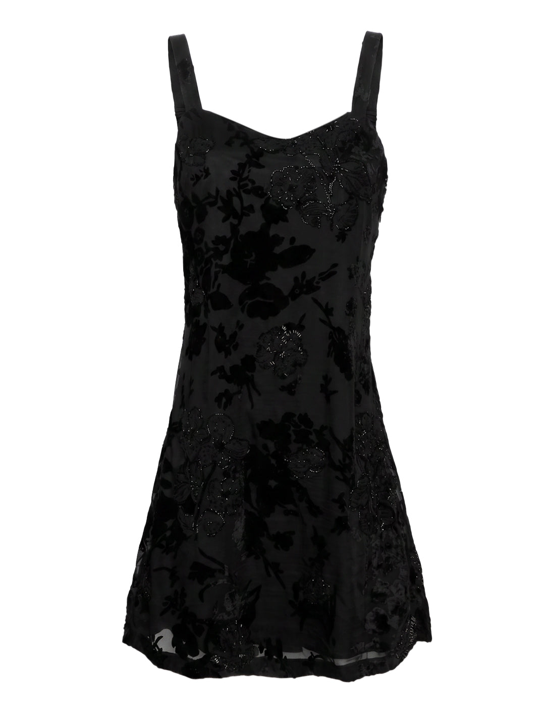 Black Floral Mini Dress