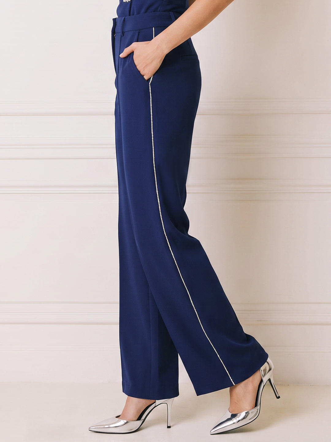 Blue Wide Leg Pants