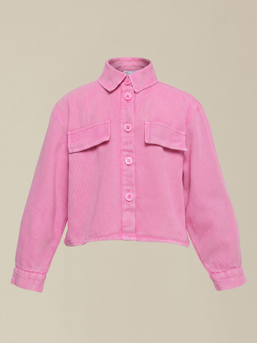 GIRLS Pink Utility Shacket