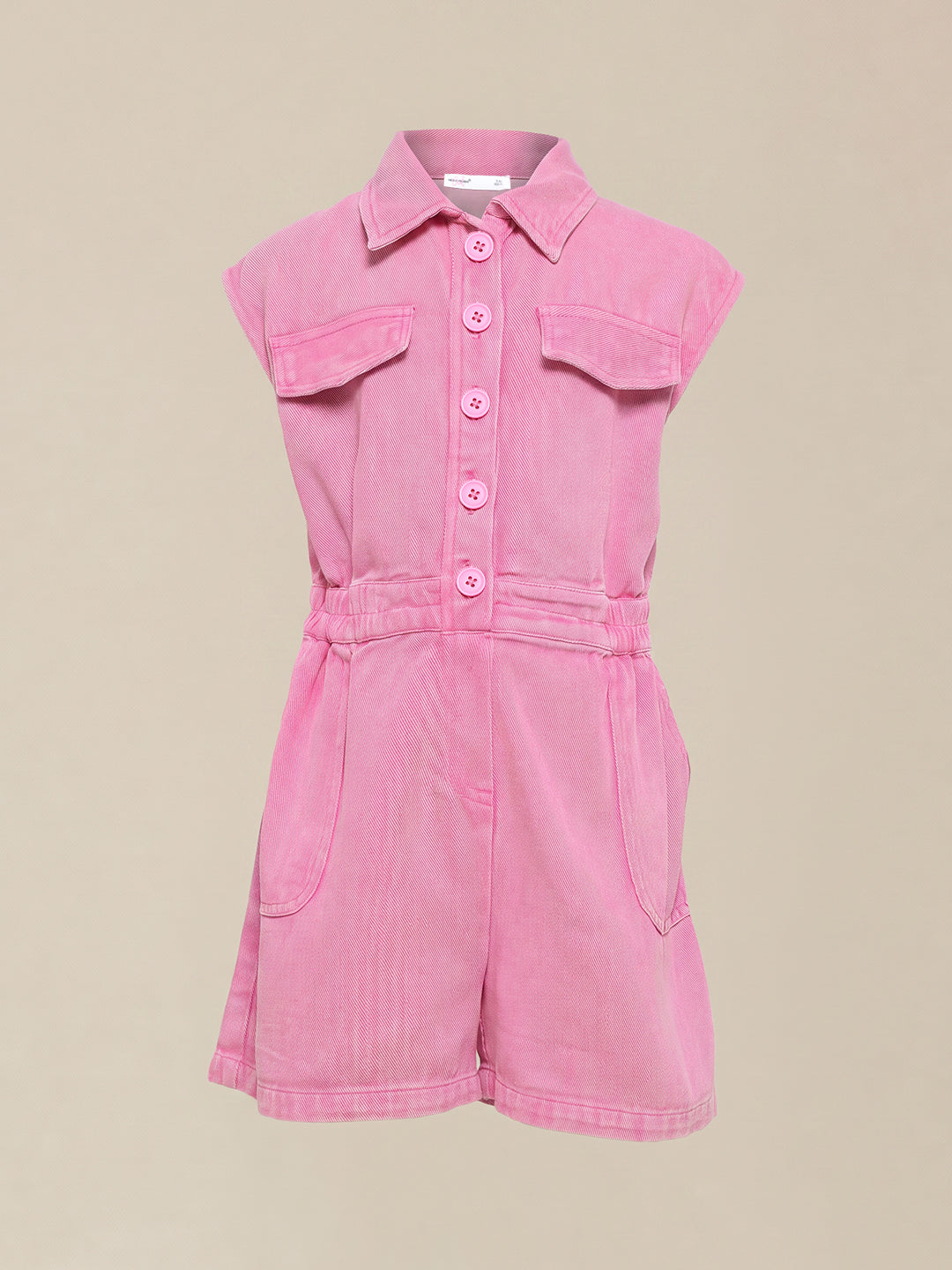 GIRLS Pink Utility Playsuit