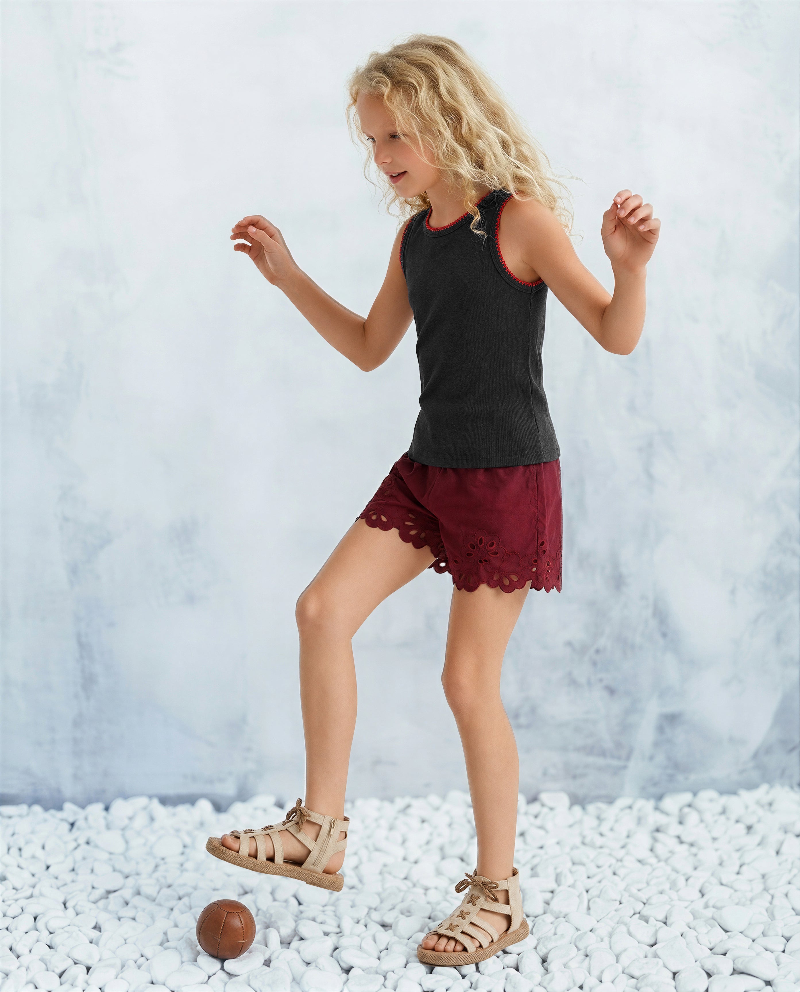 GIRLS Black Knitted Top