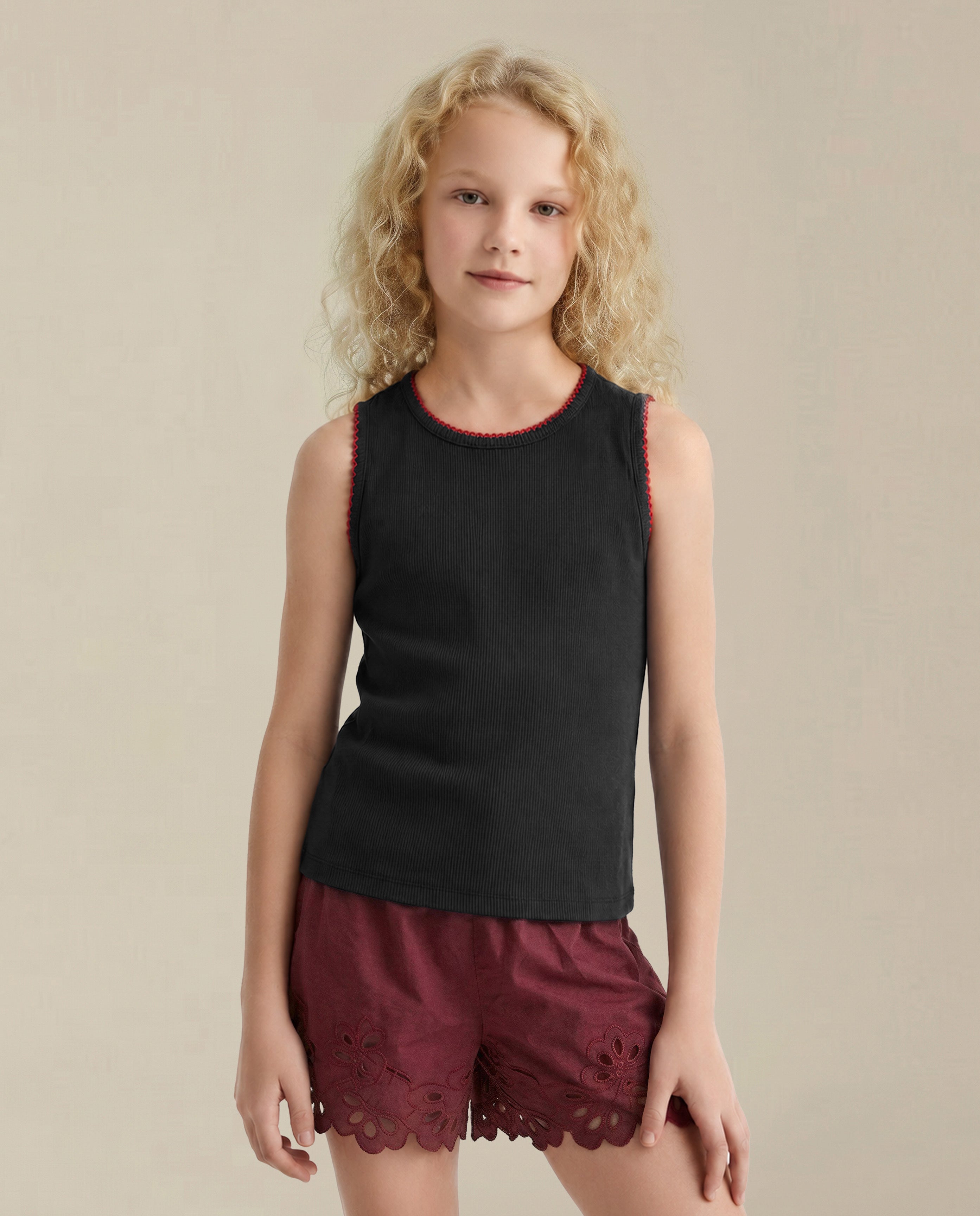 GIRLS Black Knitted Top