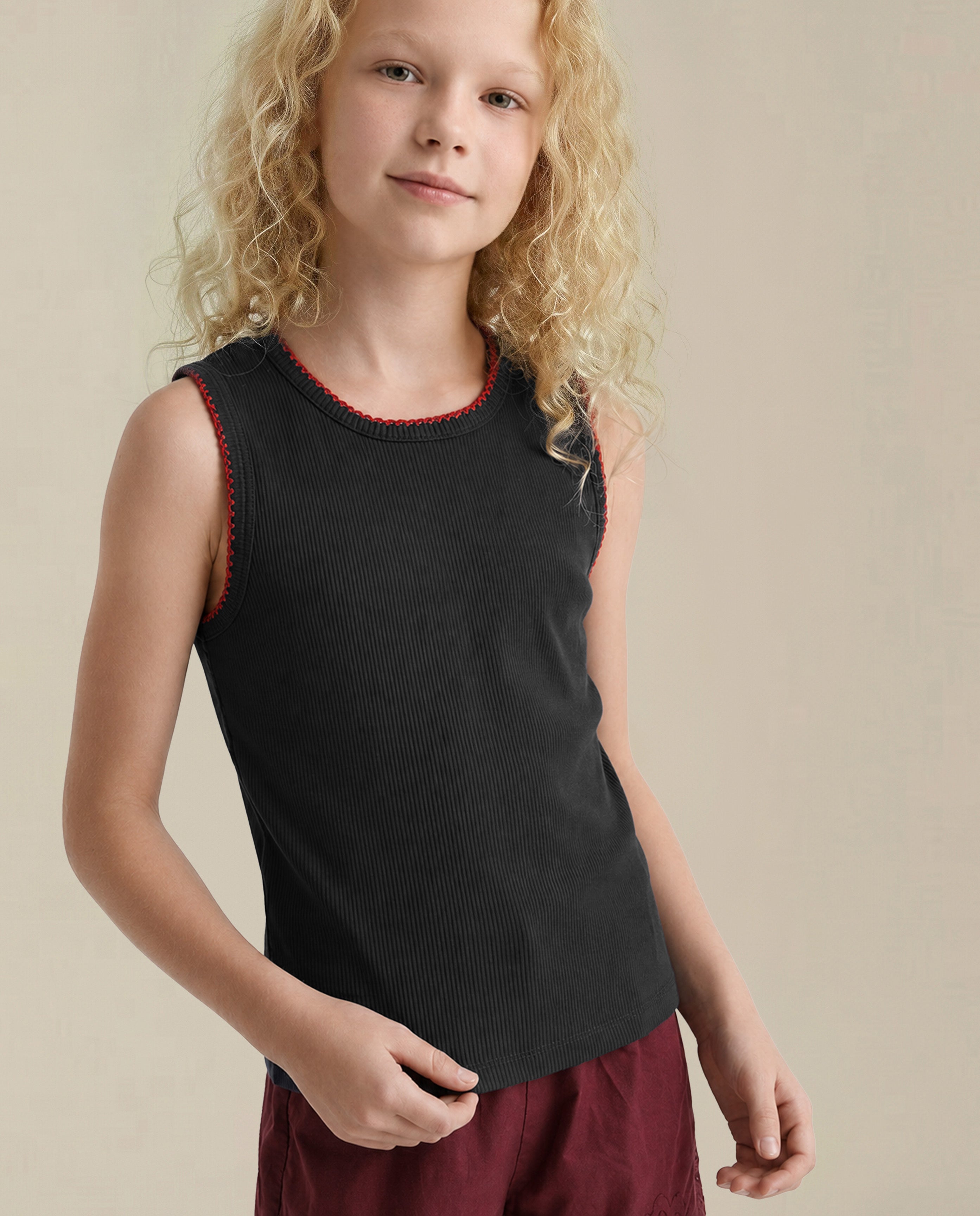 GIRLS Black Knitted Top