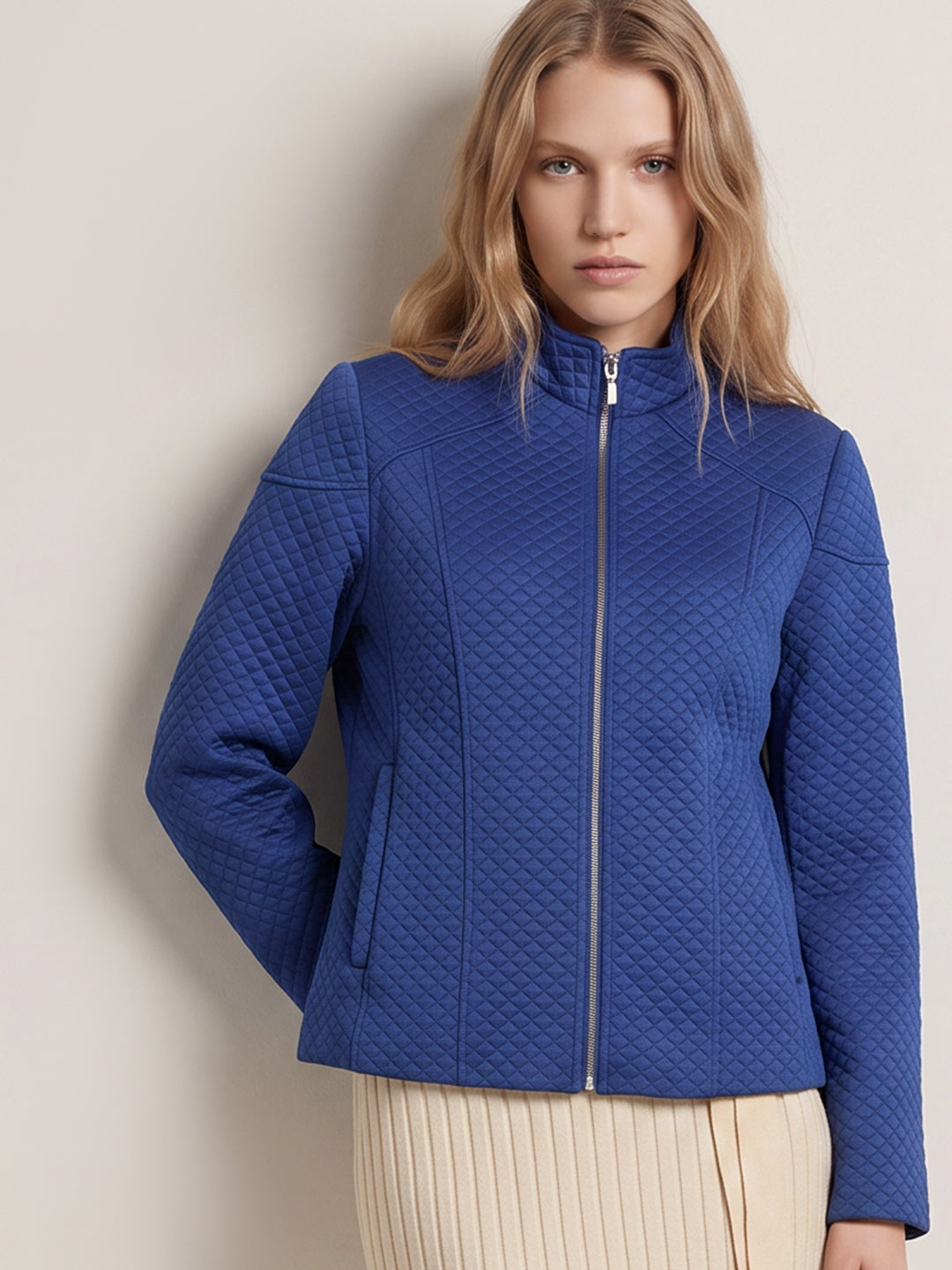 Quilted Zip-Up Jacket