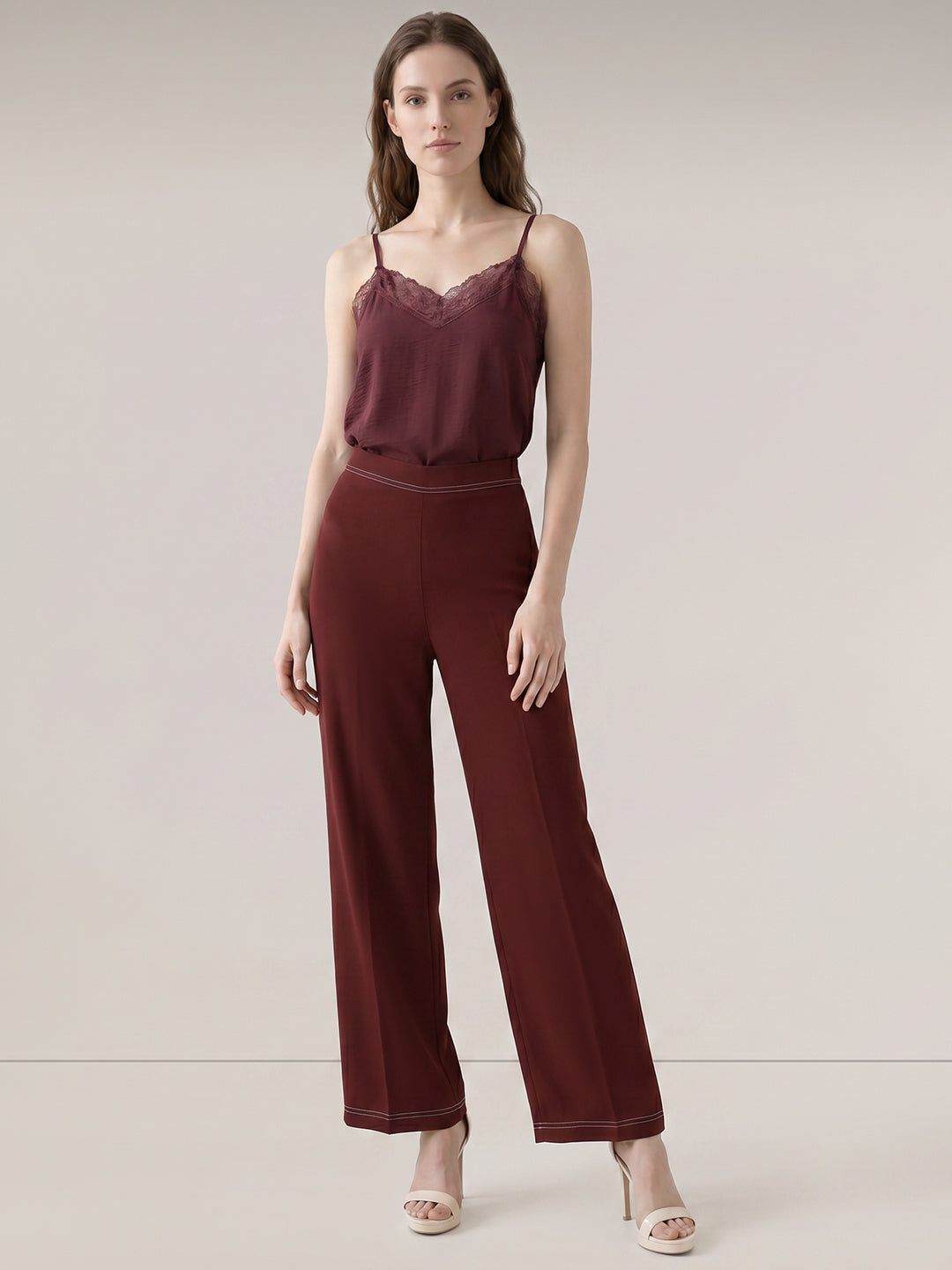 High Rise Regular Trousers