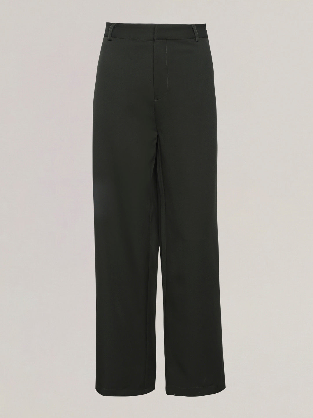 Olive Green High Rise Wide Leg Pants