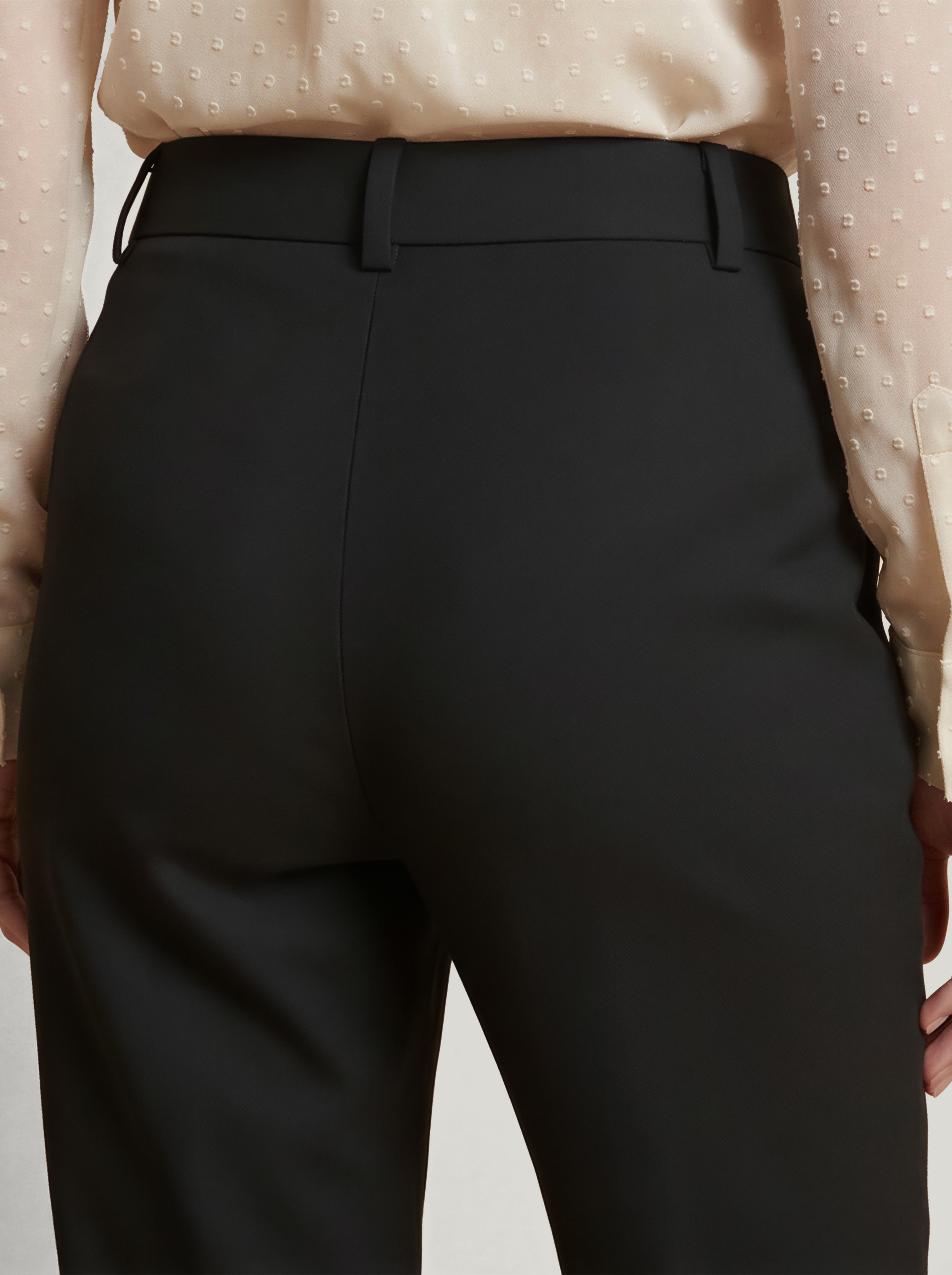 Black High Rise Wide Leg Pants