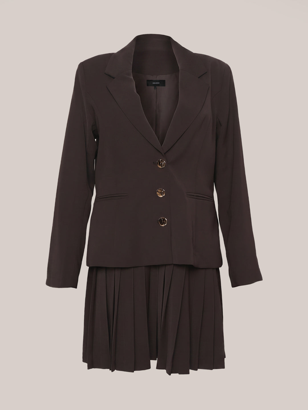 Dark Brown Mini Blazer Dress