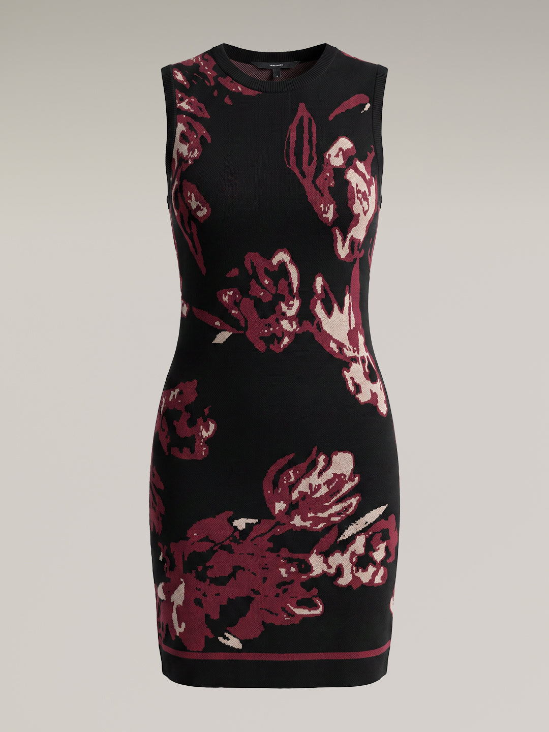 Floral Knit Bodycon Mini Dress