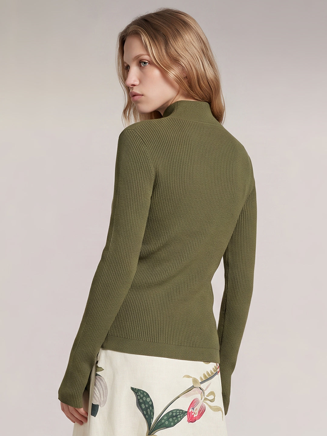 Dark Green Knit Top