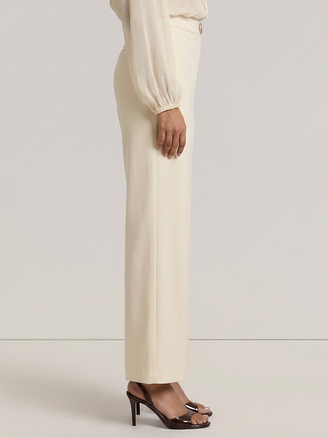 Beige Tailored Trousers