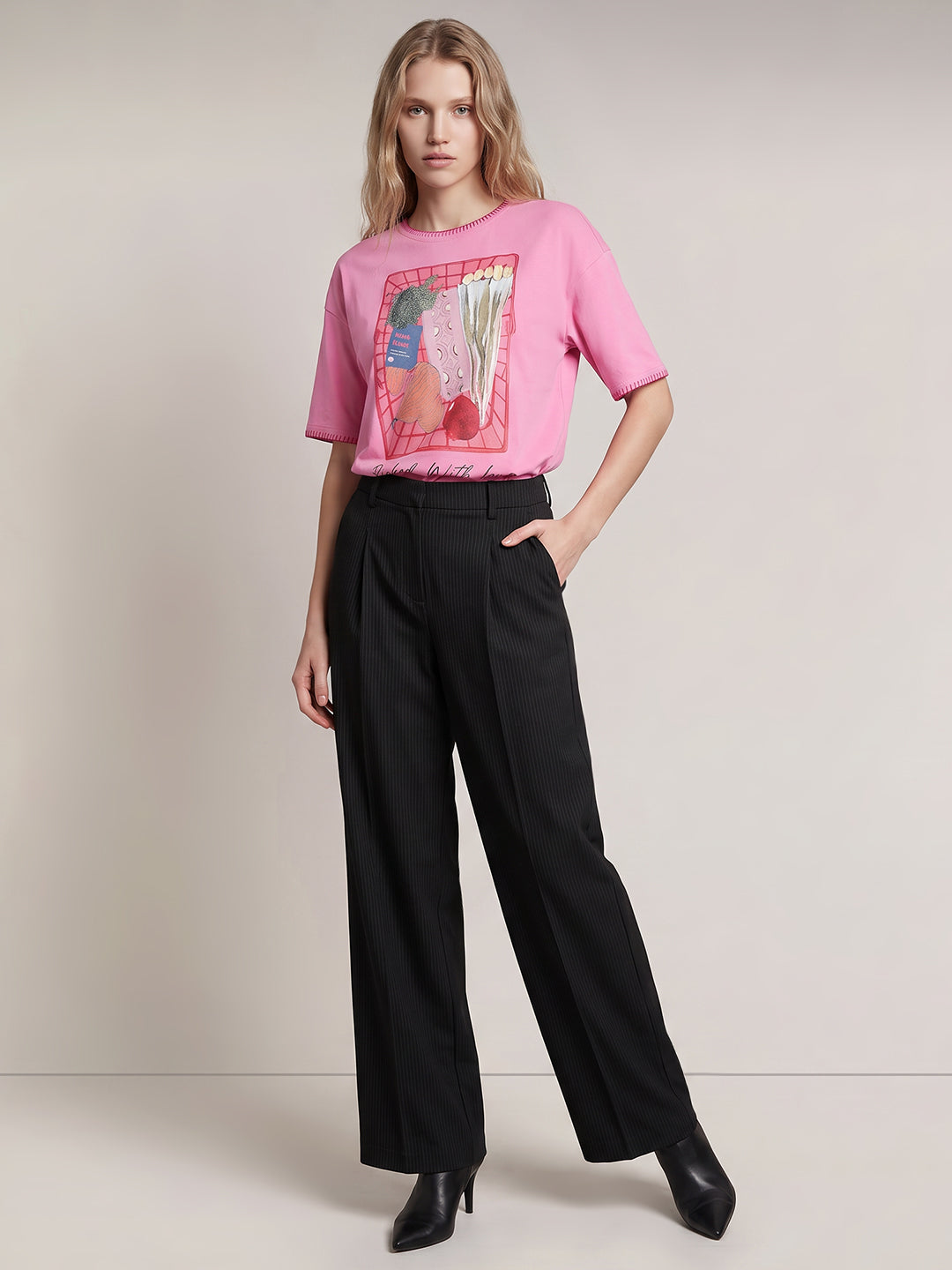 Black Pinstripe Trousers