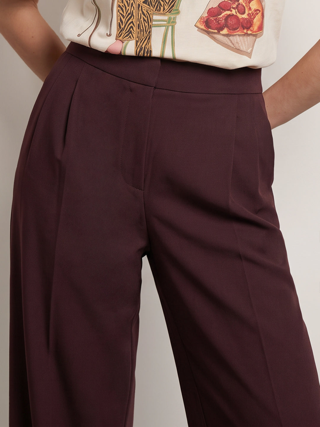 Dark Brown Tailored Pants