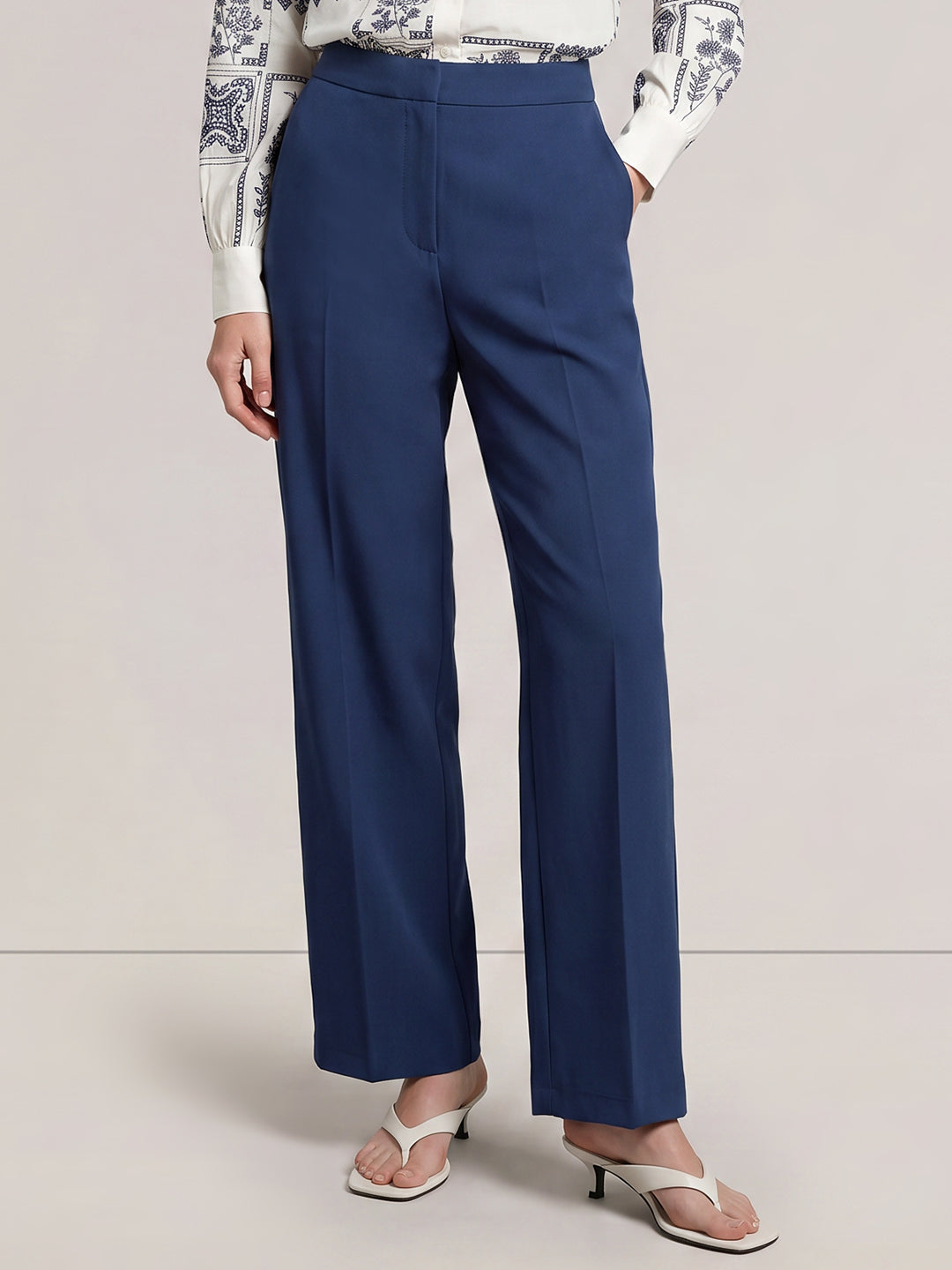 Dark Blue Tailored Pants