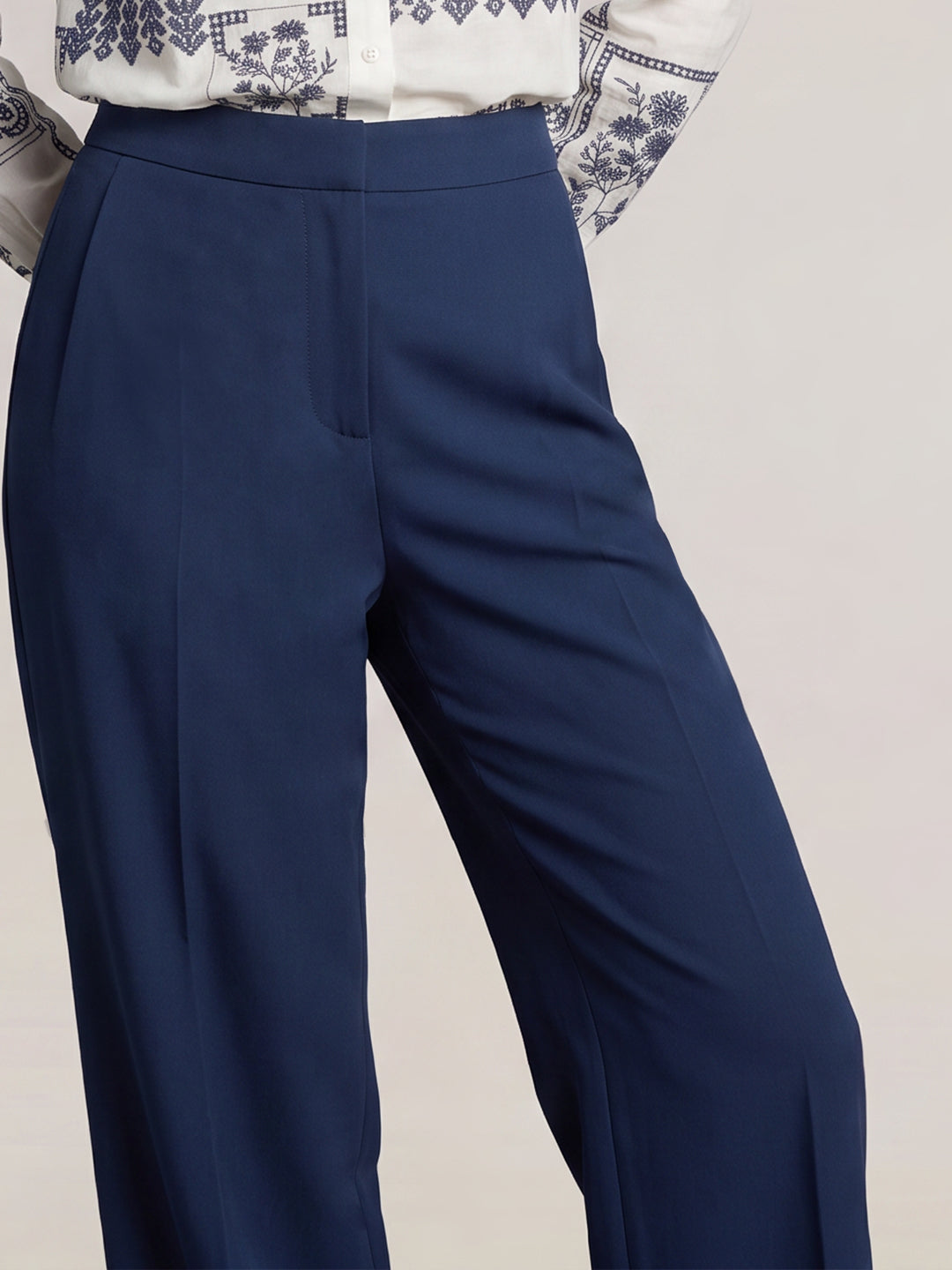 Dark Blue Tailored Pants
