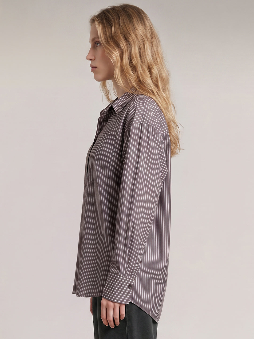 Brown Striped Shirt