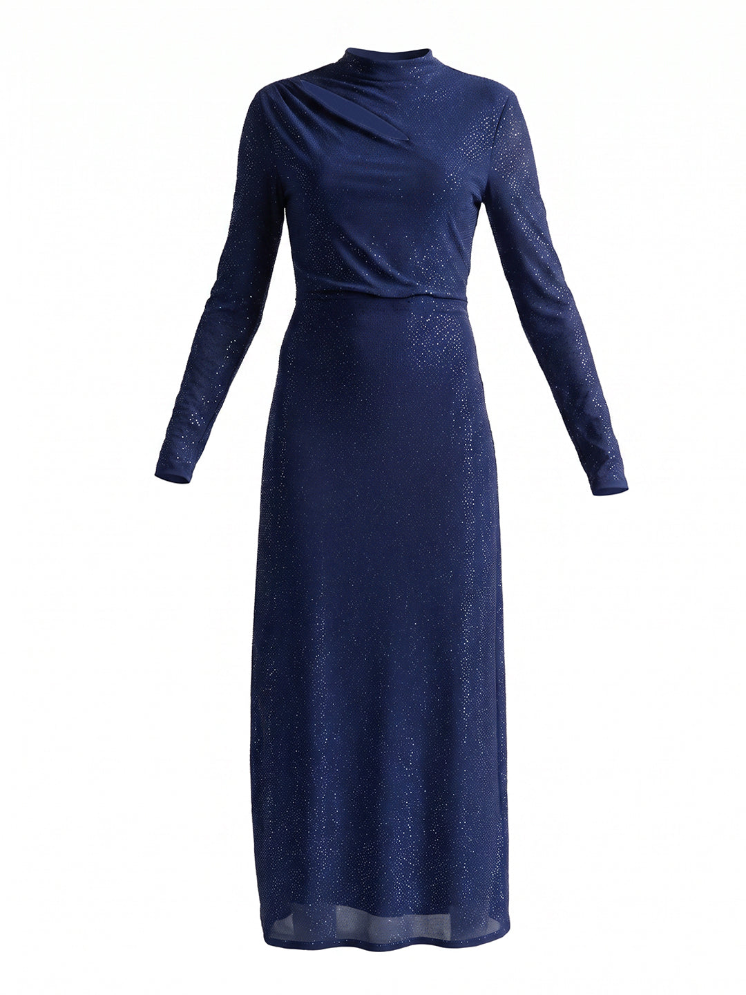 Blue Shimmer Maxi Dress