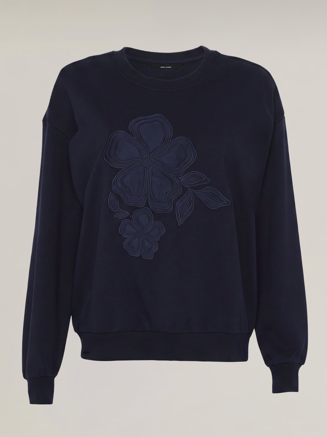 Dark Blue Floral Sweatshirt