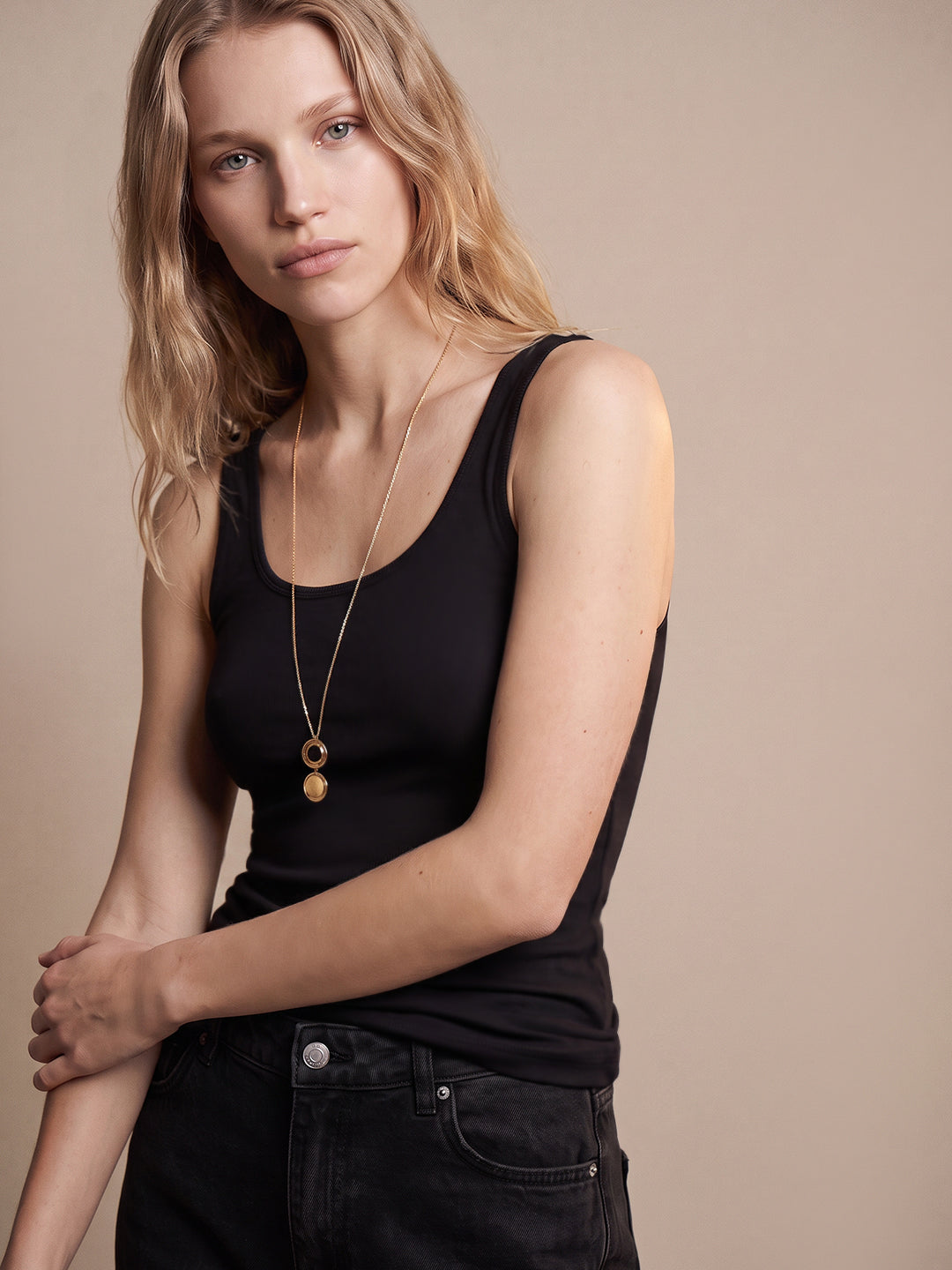 Black Long Tank Top