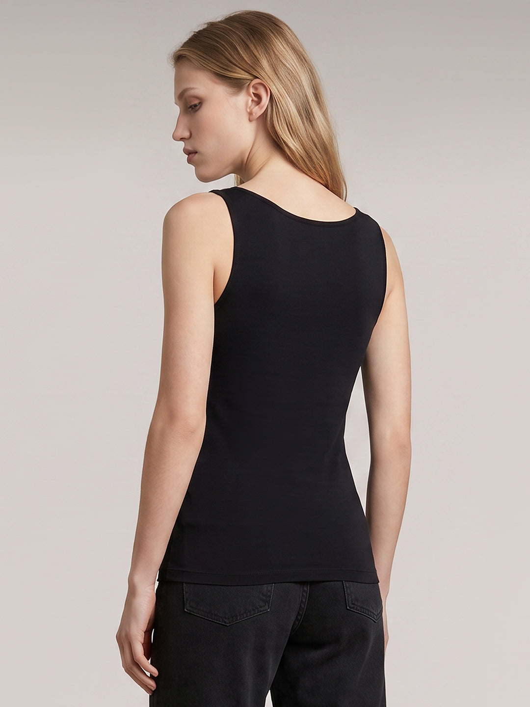 Black Long Tank Top
