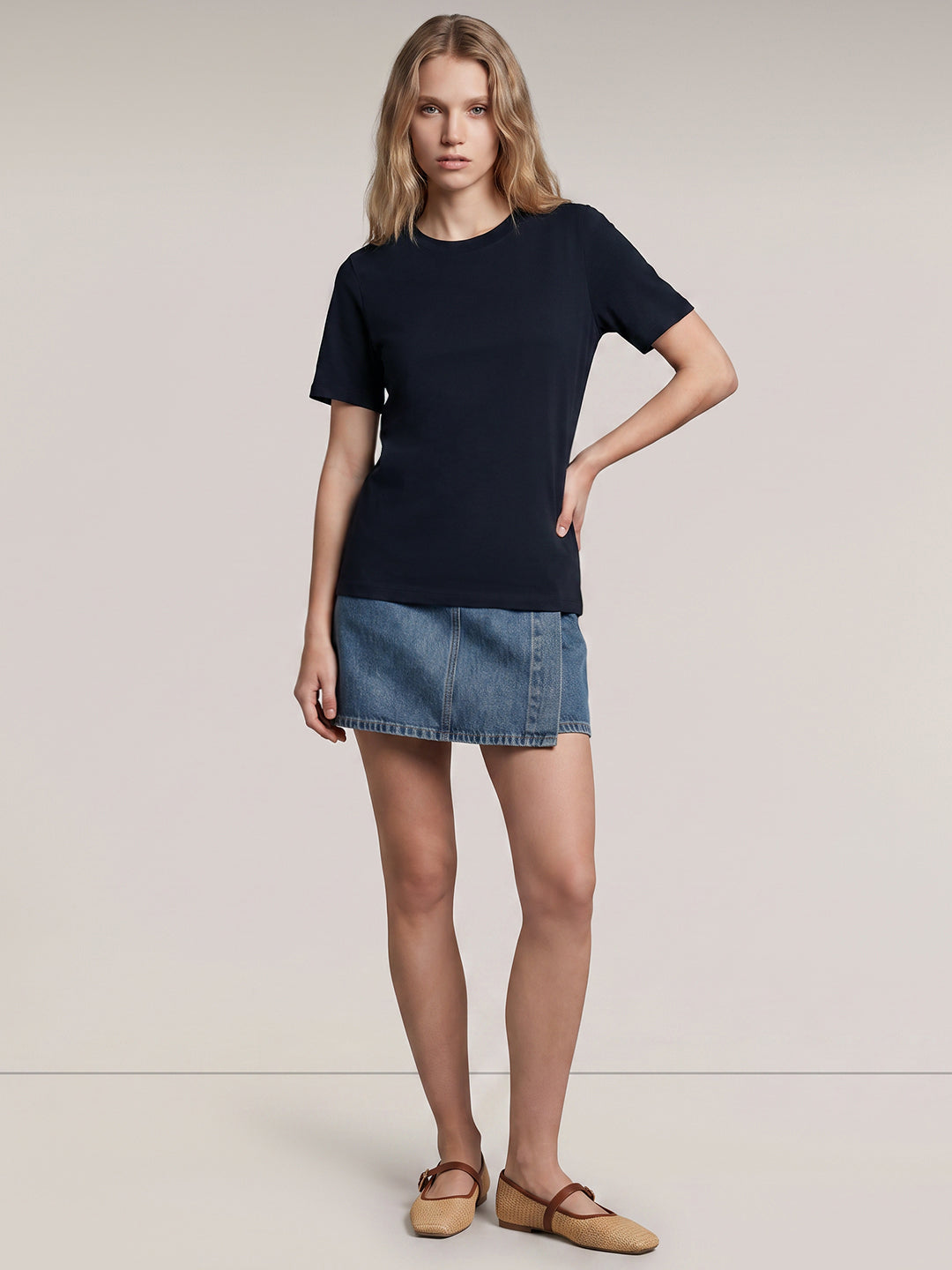 Navy Blue Organic Cotton T-Shirt