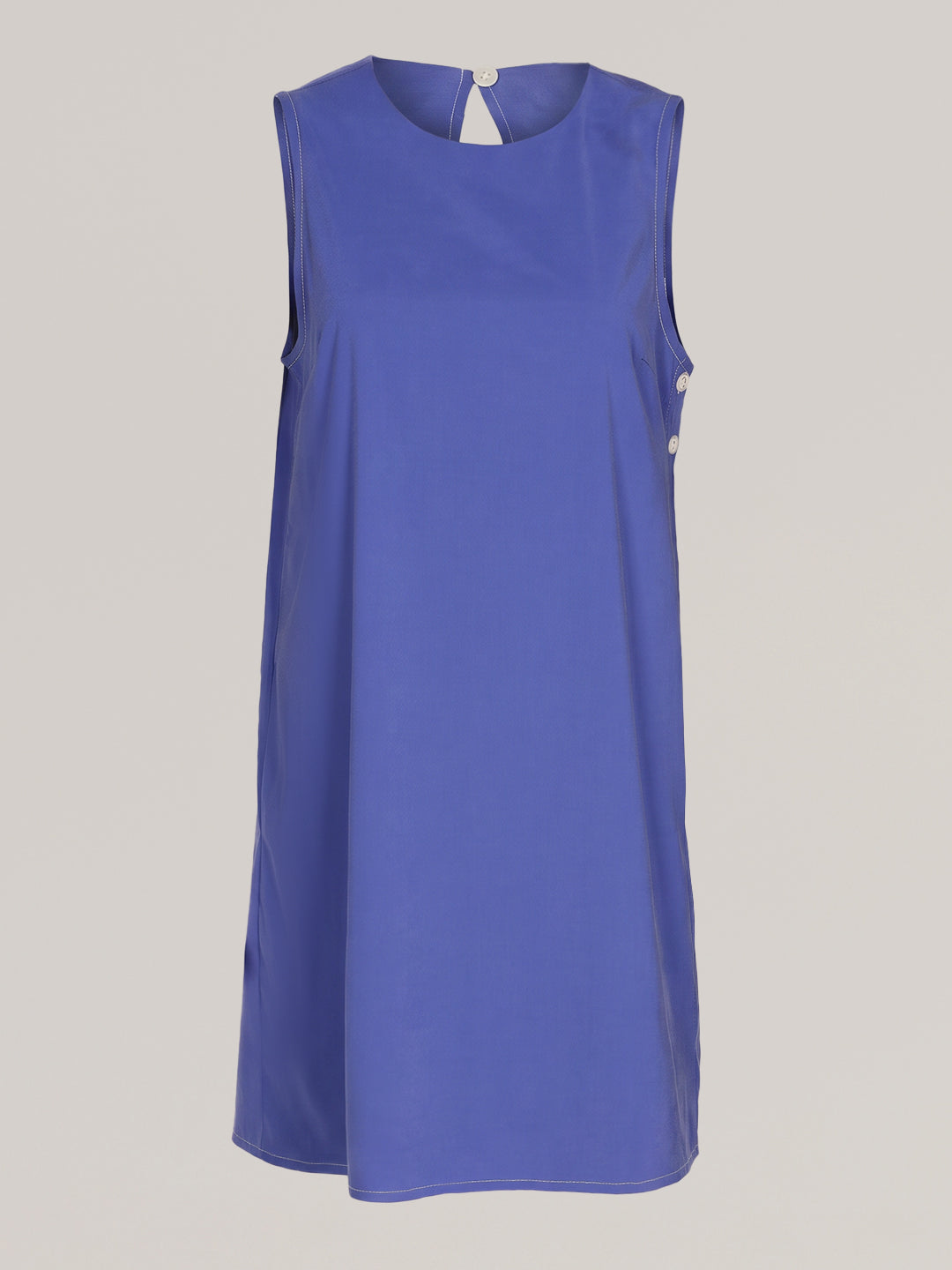 Blue Sleeveless Mini Dress