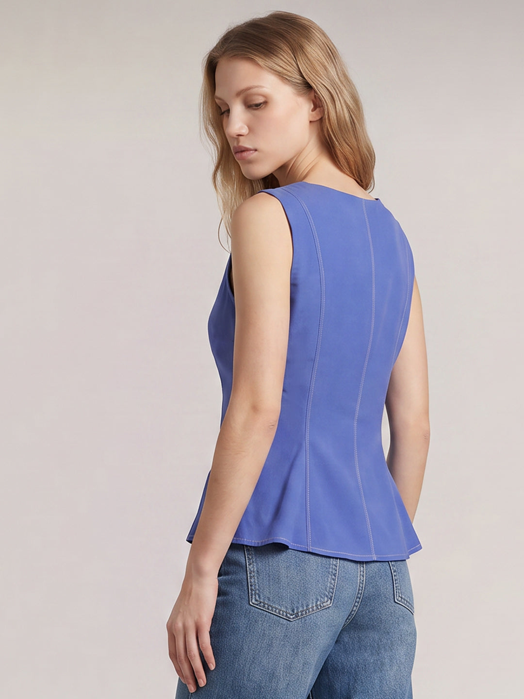 V-Neck Sleeveless Top