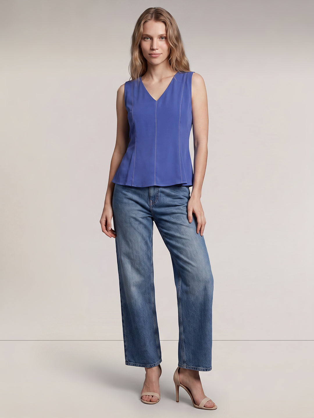 V-Neck Sleeveless Top