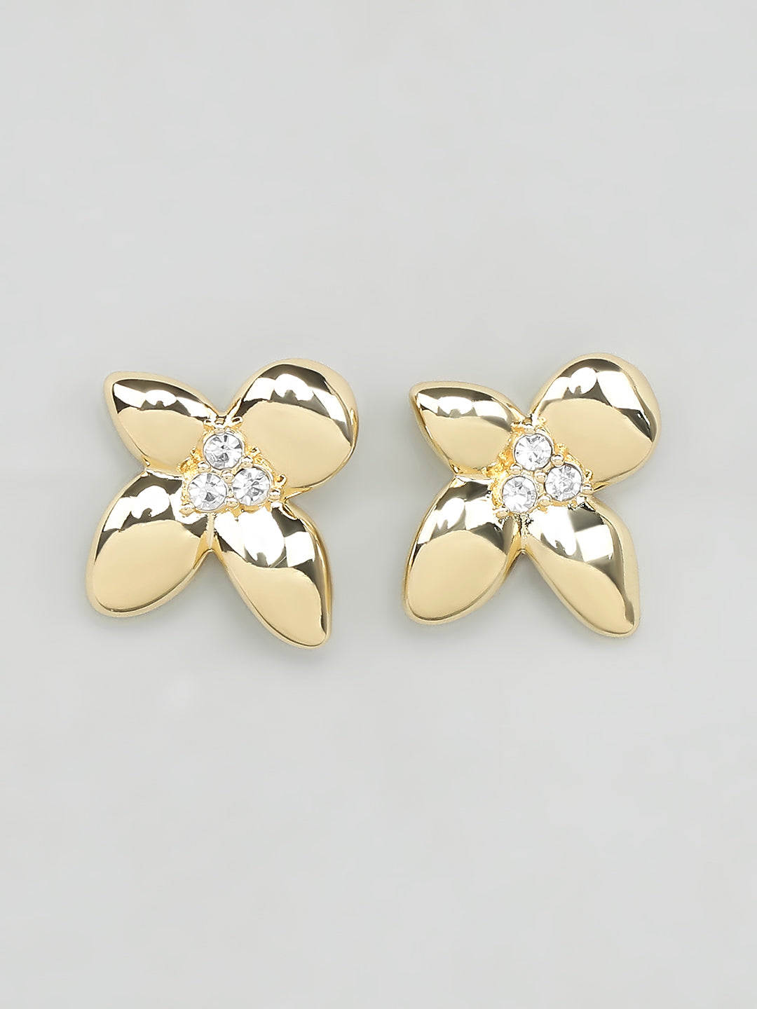 Golden Floral Earrings