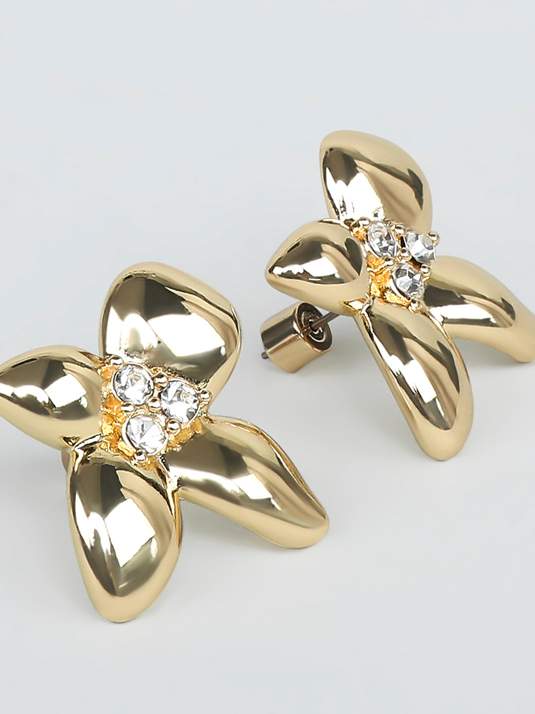 Golden Floral Earrings