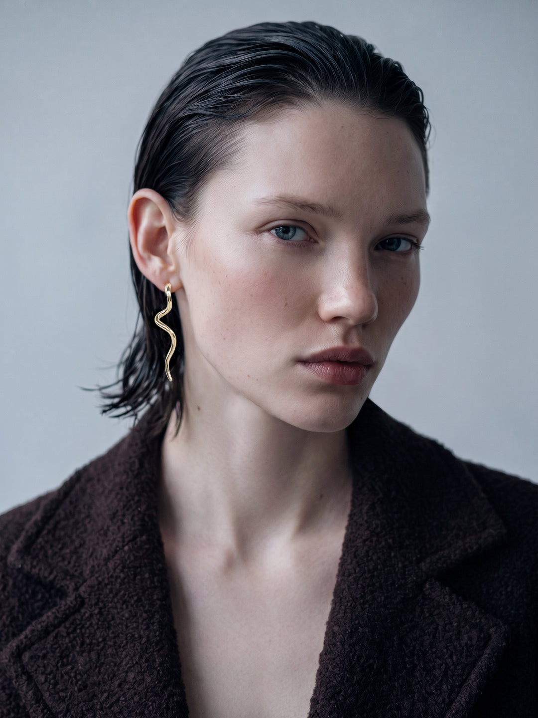 Golden Abstract Earrings