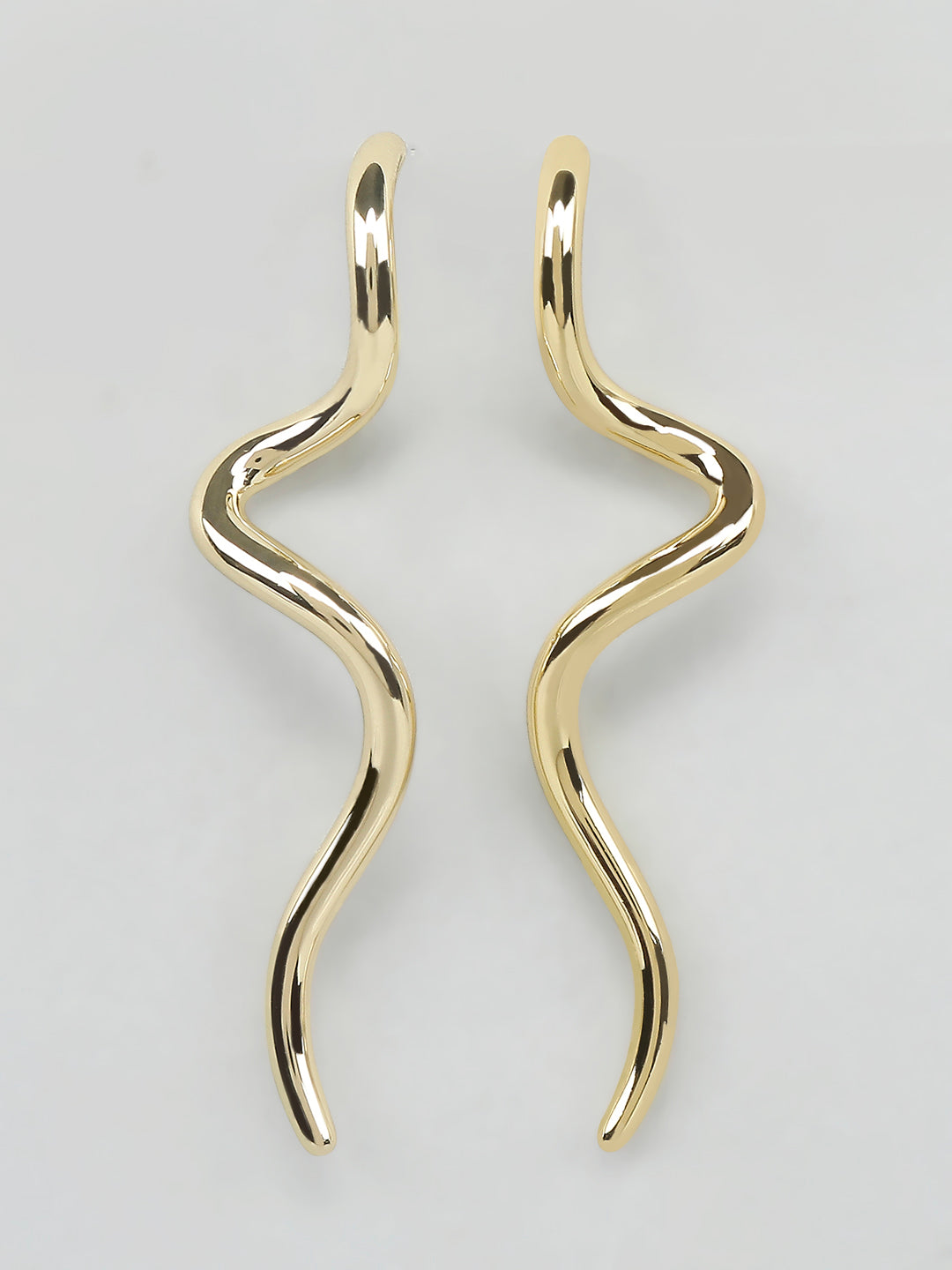 Golden Abstract Earrings