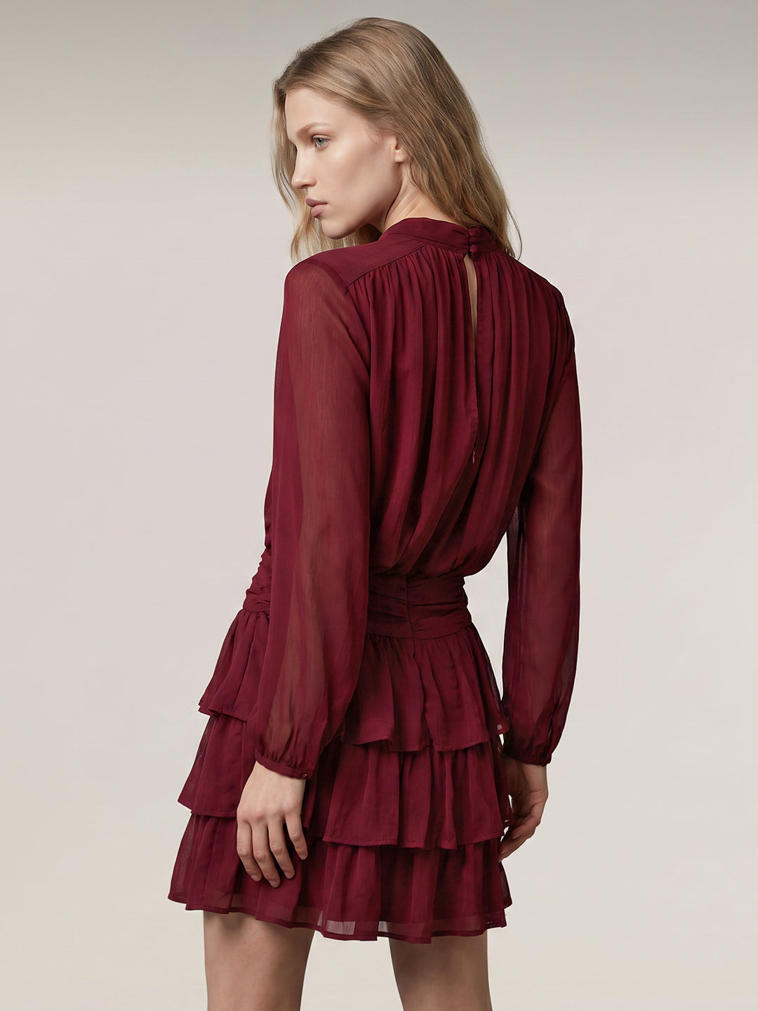 Dark Red Short Dress