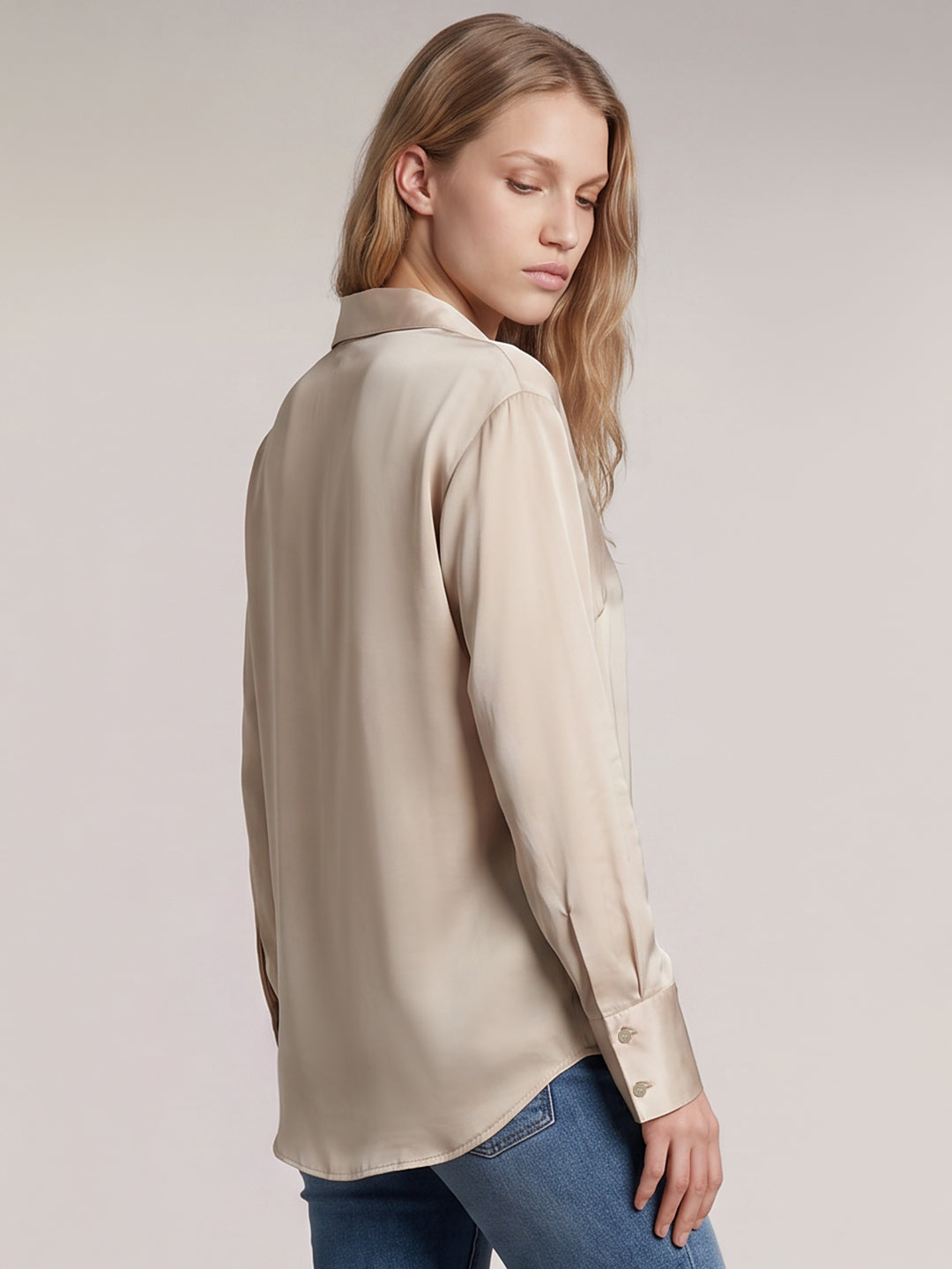 Beige Full Sleeves Shirt