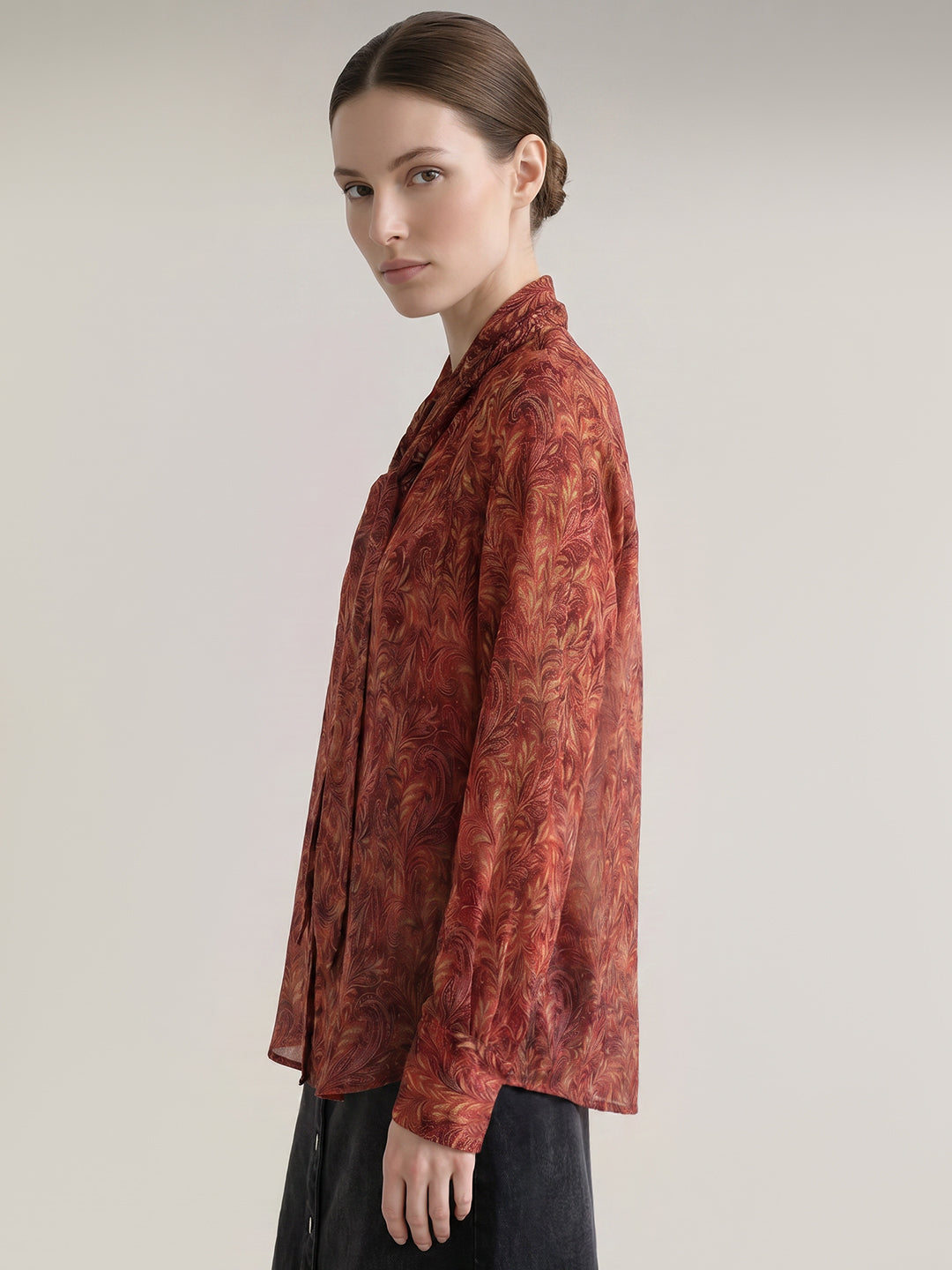 Printed V-Neck Top