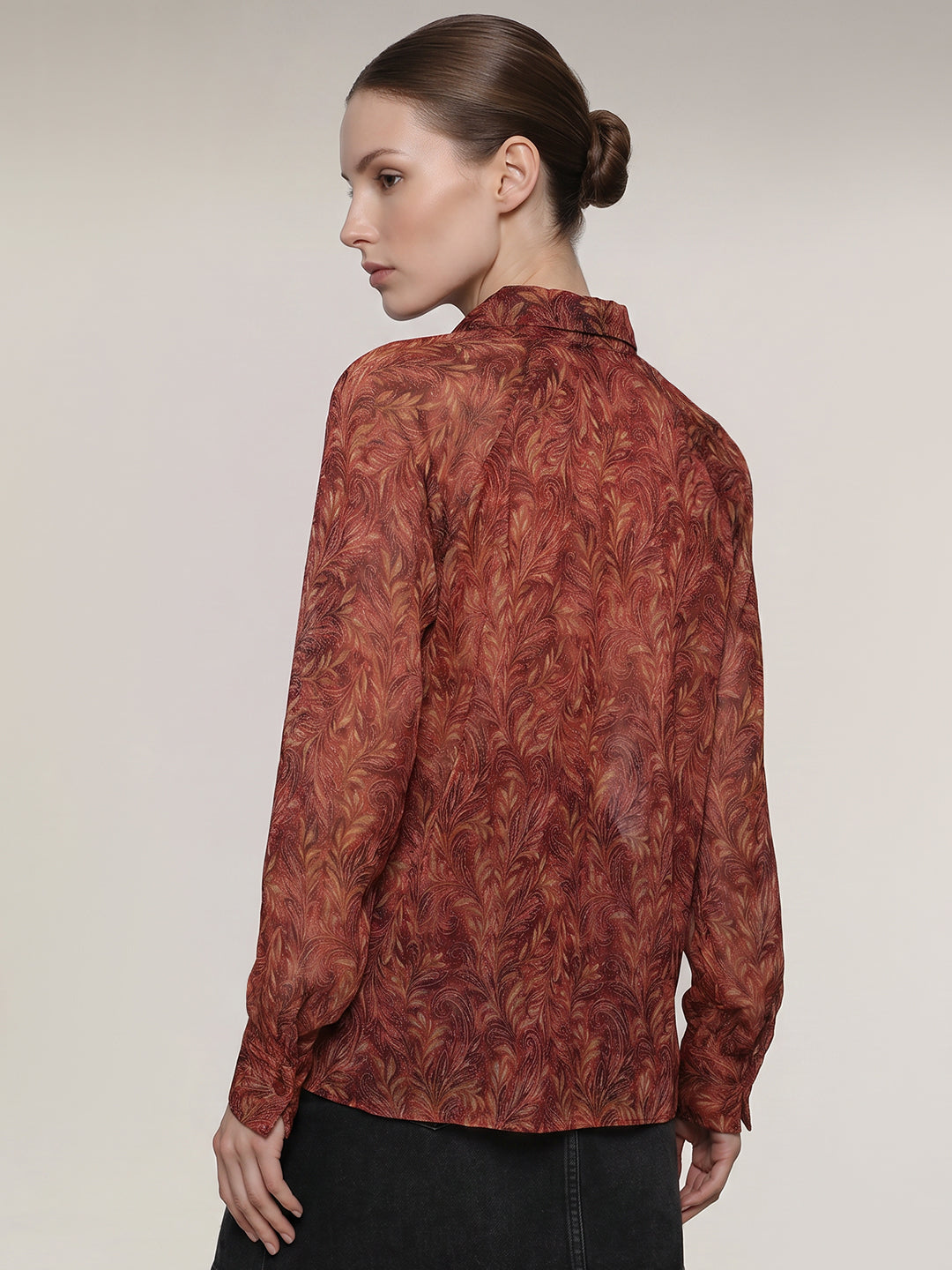 Printed V-Neck Top