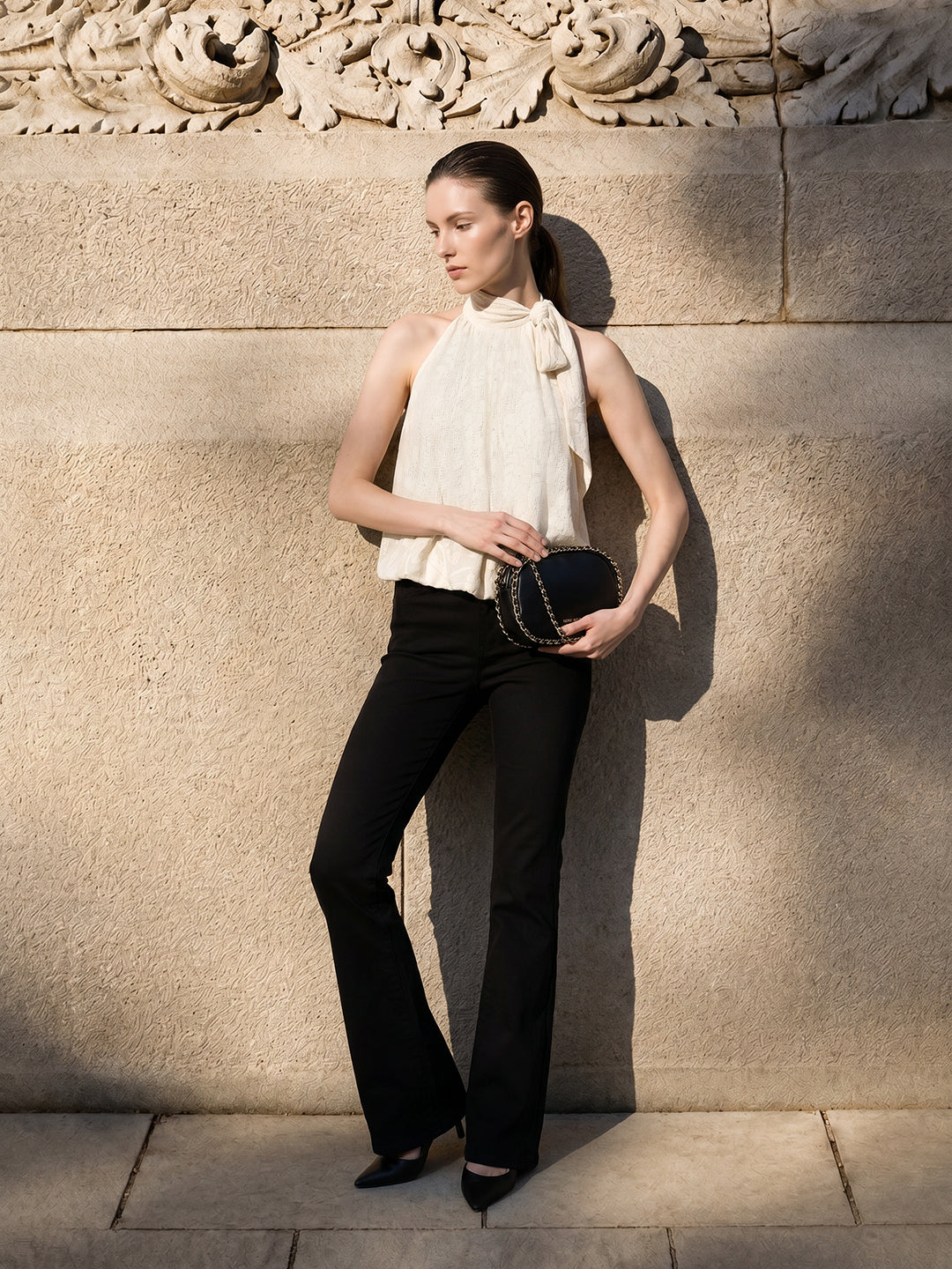 Off-White Printed Sleeveless Top
