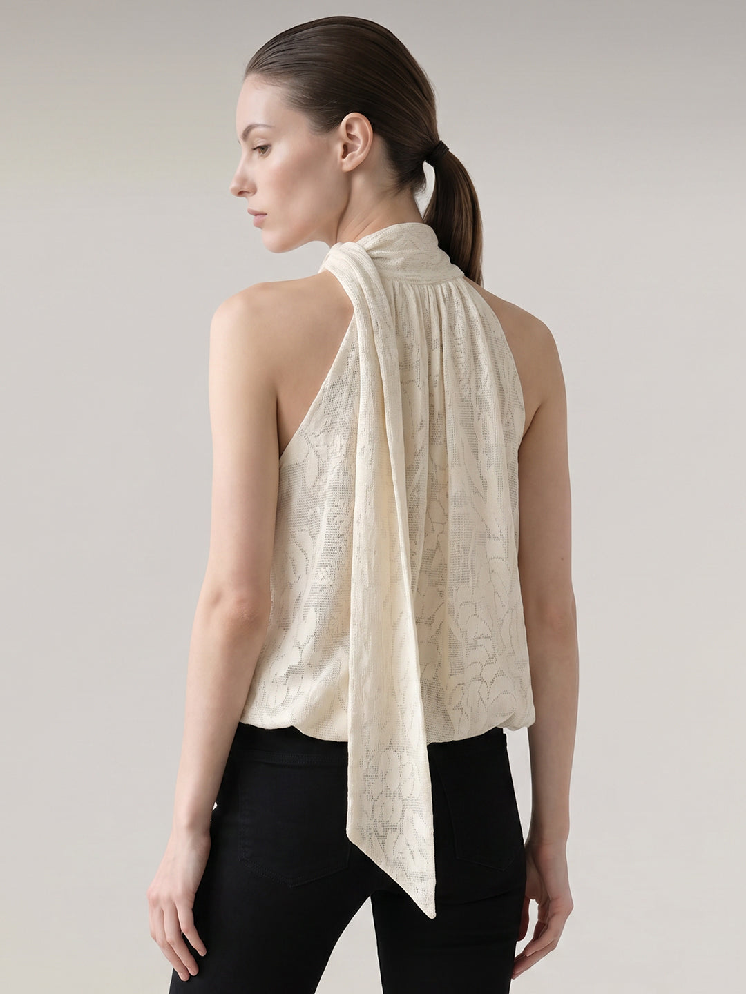 Off-White Printed Sleeveless Top